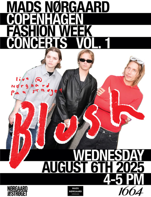 Celebrating Copenhagen Fashion Week SS26 with a live act by the rising Danish band BLUSH at Nørgaard paa Strøget