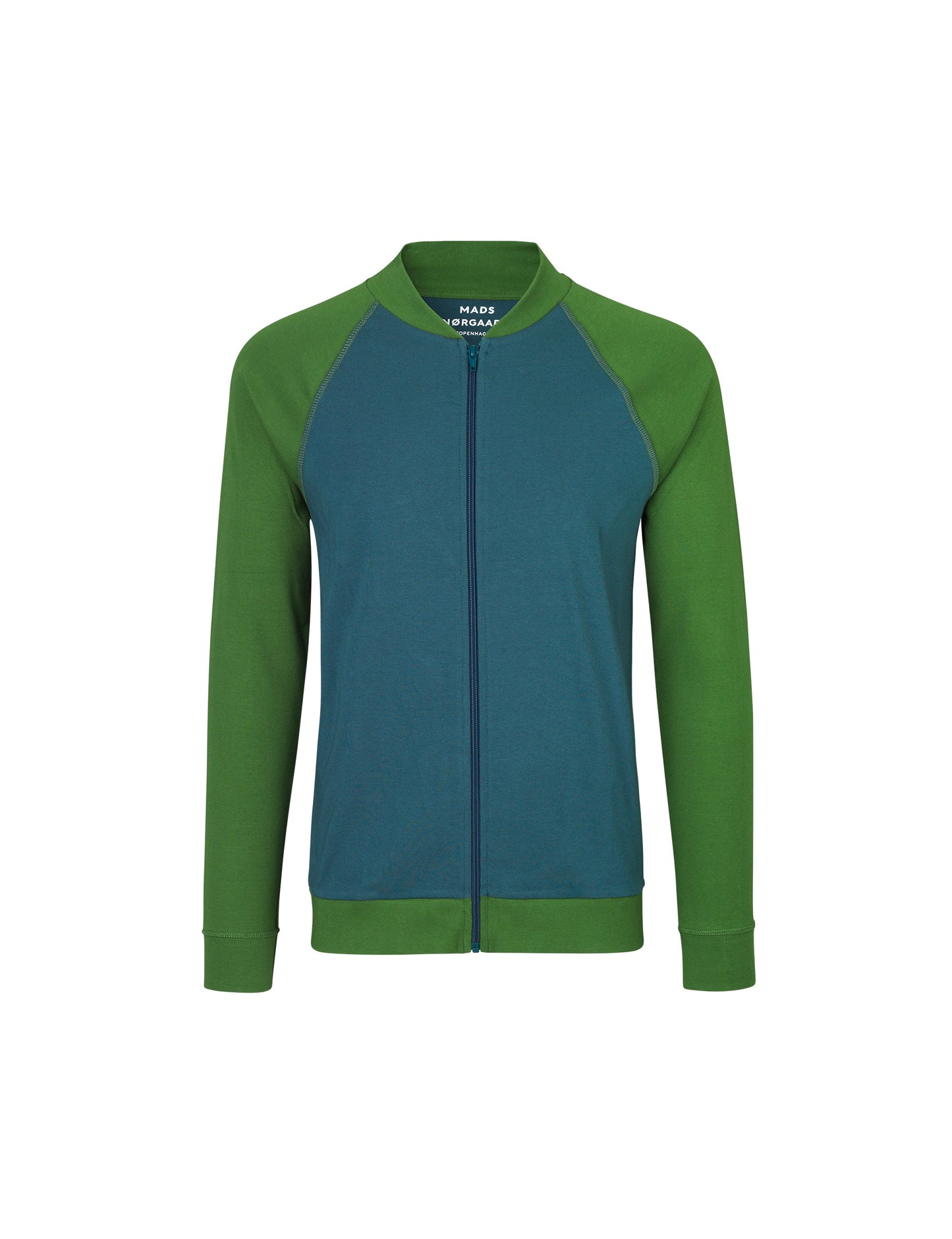 Cotton Rib Jacket Contrast, Garden Green/Stargazer