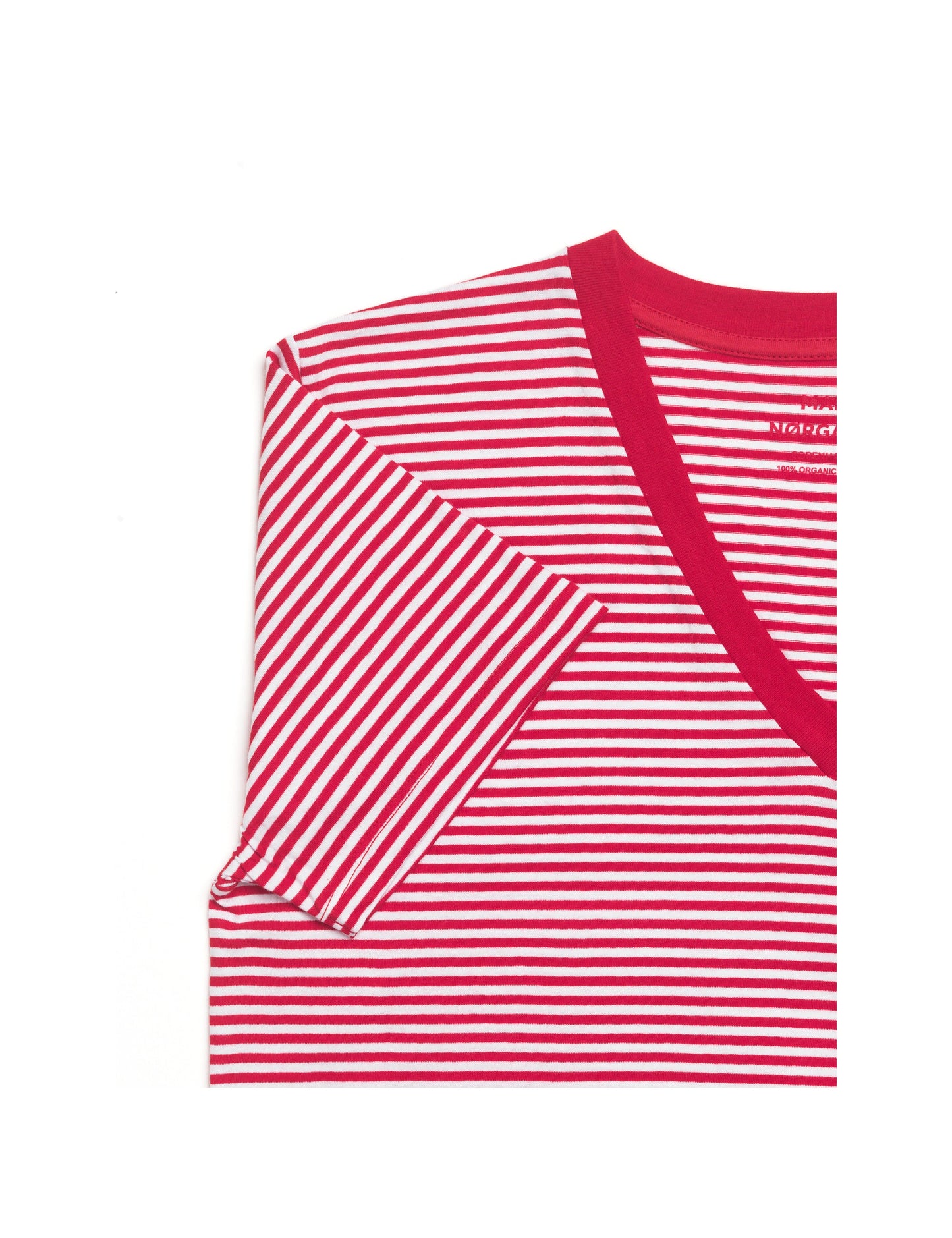 Organic Fav Stripe Trimmy V, Red/White