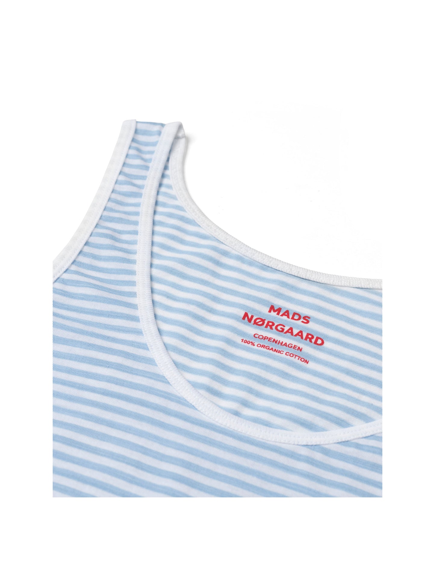 Organic Favorite Stripe Topsa, Soft Sky/white