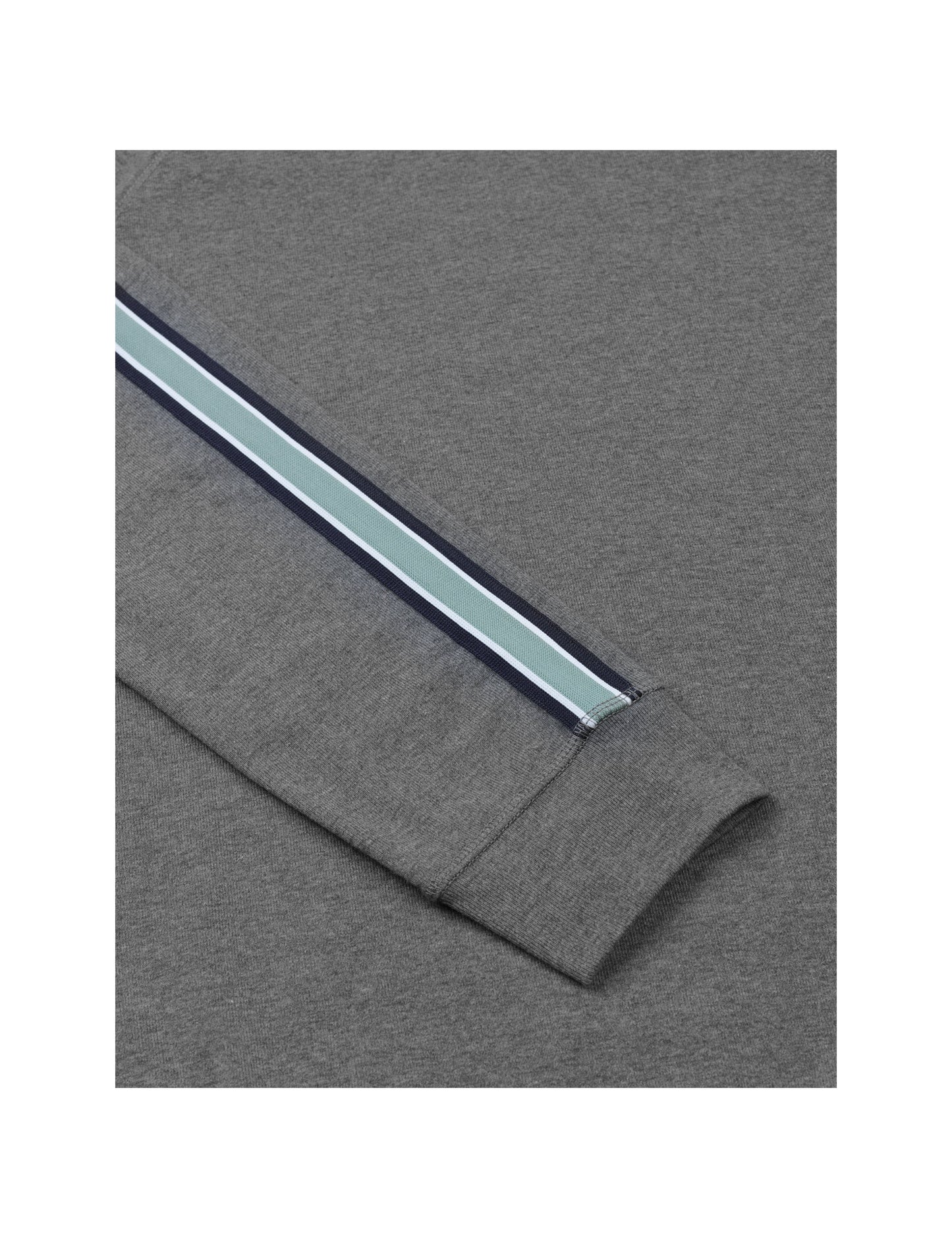 Cotton Rib Melange Stelt Tape, Charcoal Melange