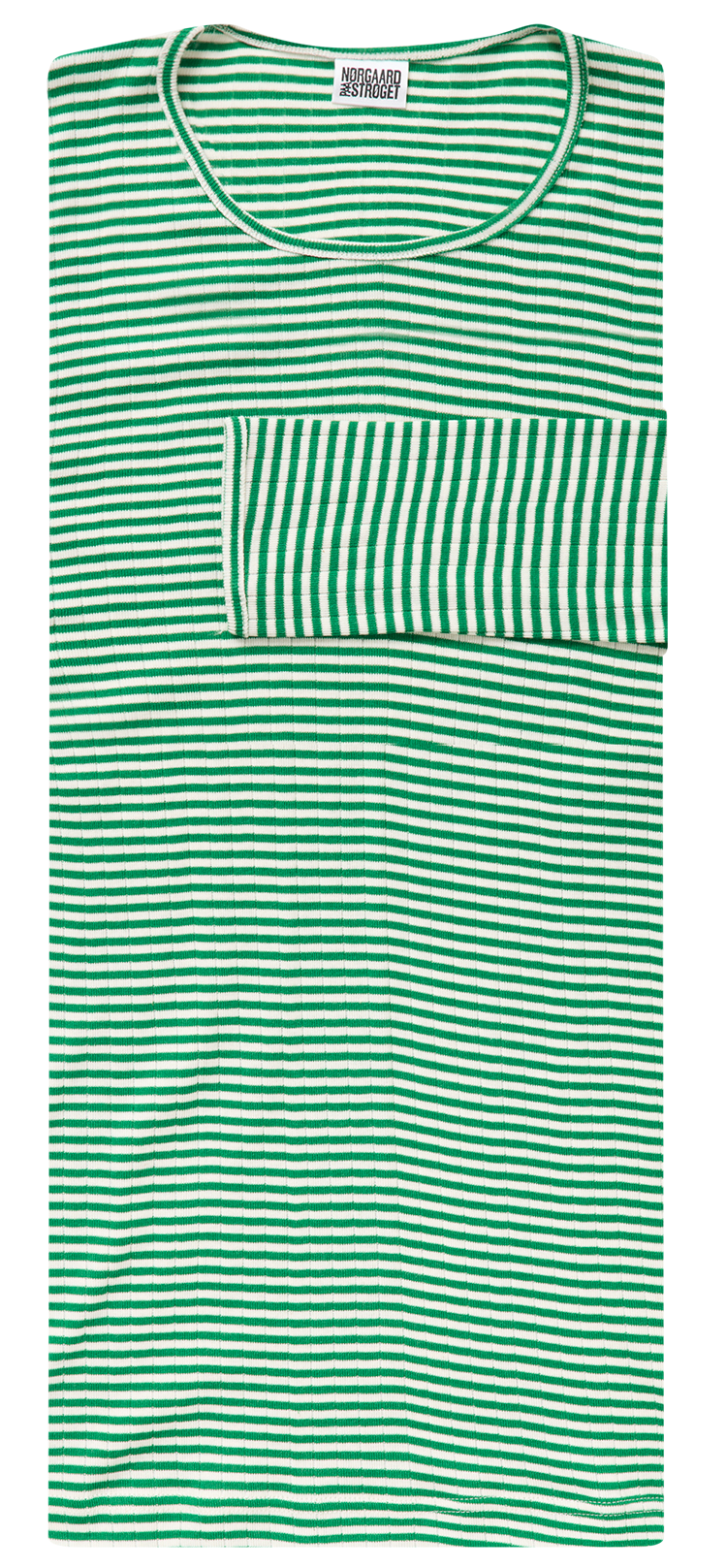 101 Fine Stripe, Green/Ecru