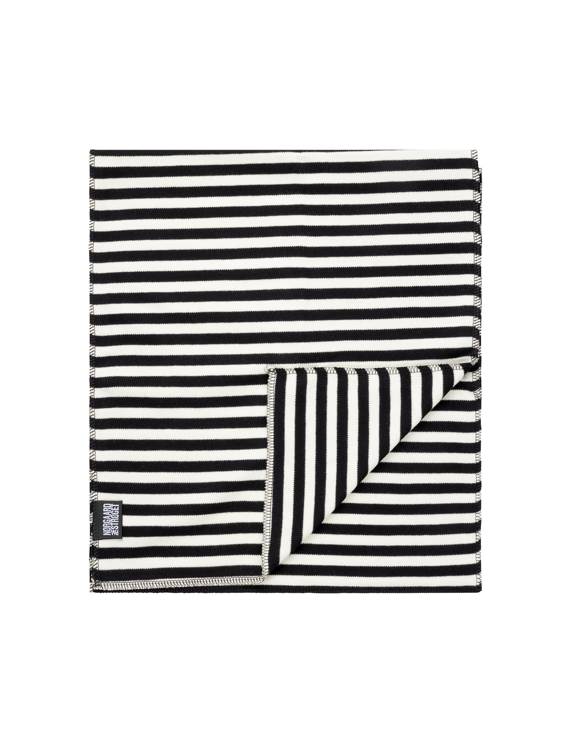 NPS Scarf Interlock, Black/Ecru – MADS NØRGAARD – COPENHAGEN