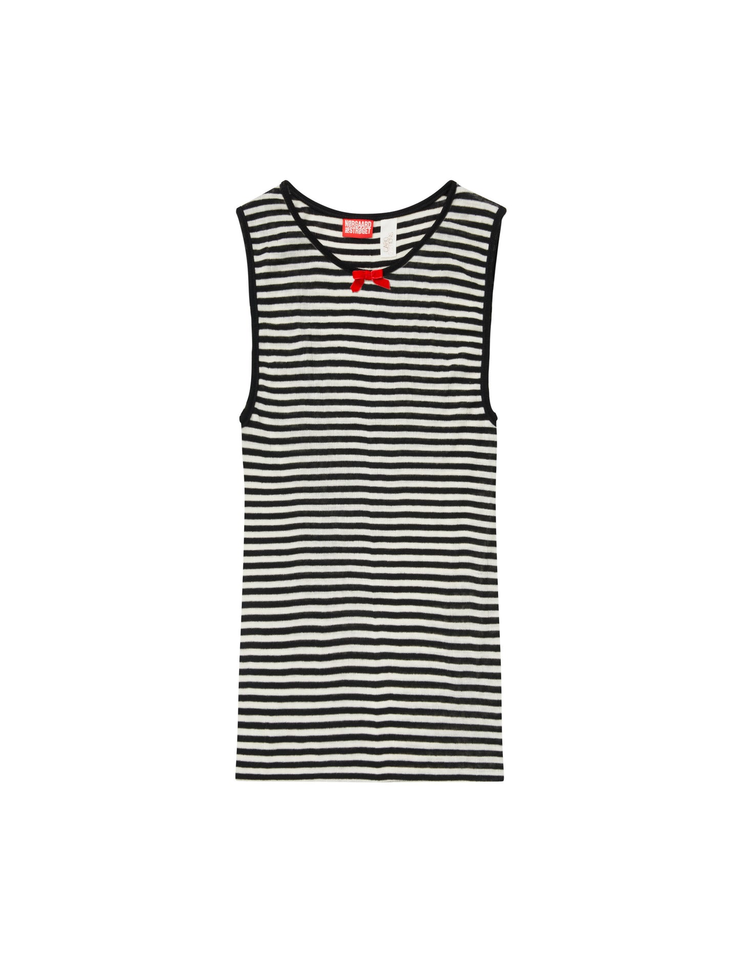 NPS Tank Top Wool Caro Editions, Black/Ecru Stripe