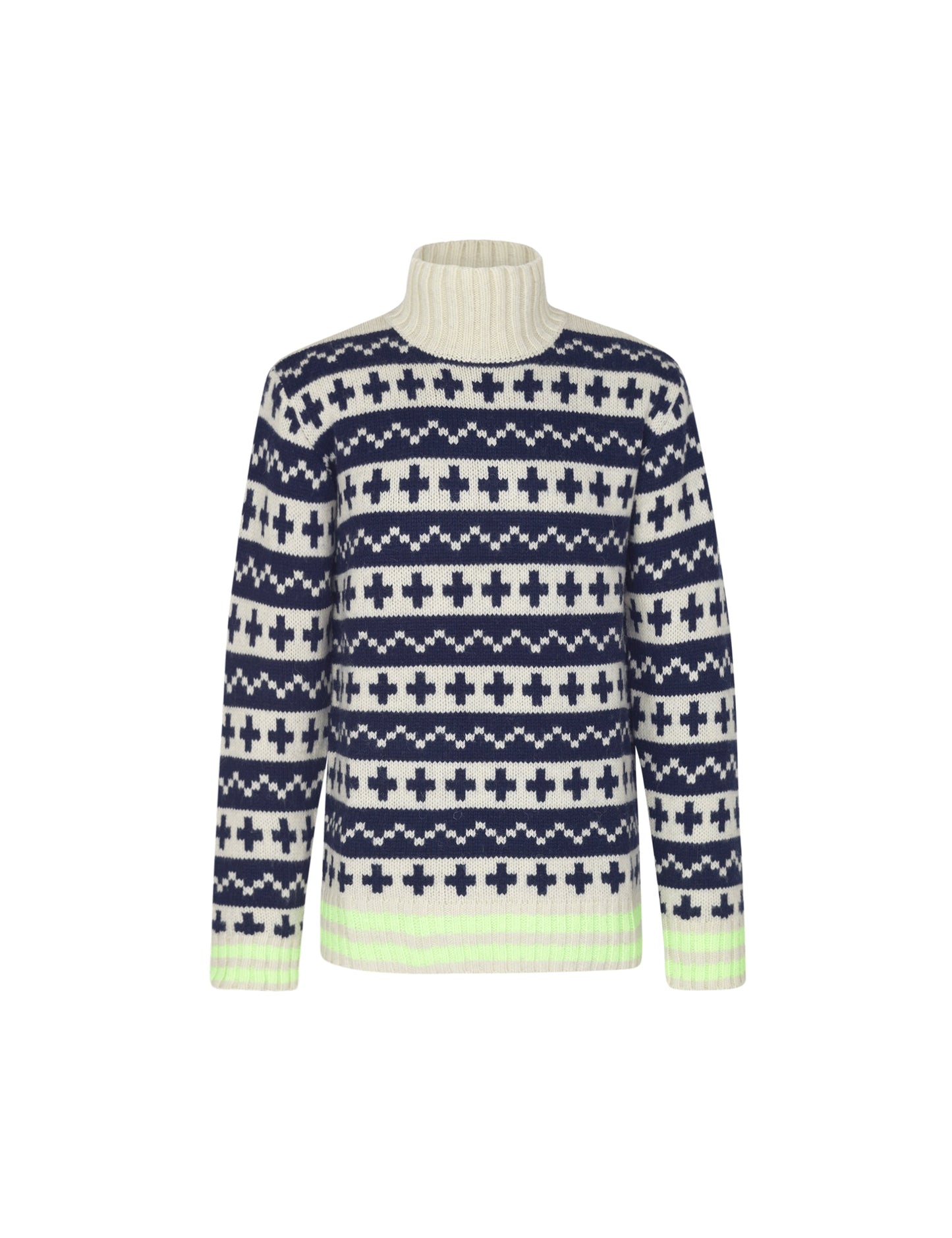 Iceland Kelden, Navy/Ecru/Neon yellow