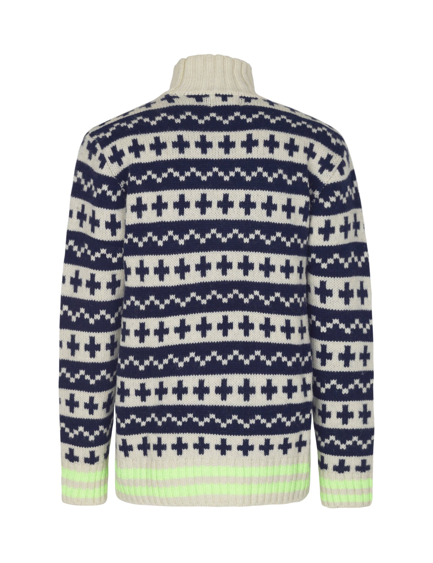 Iceland Kelden, Navy/Ecru/Neon yellow