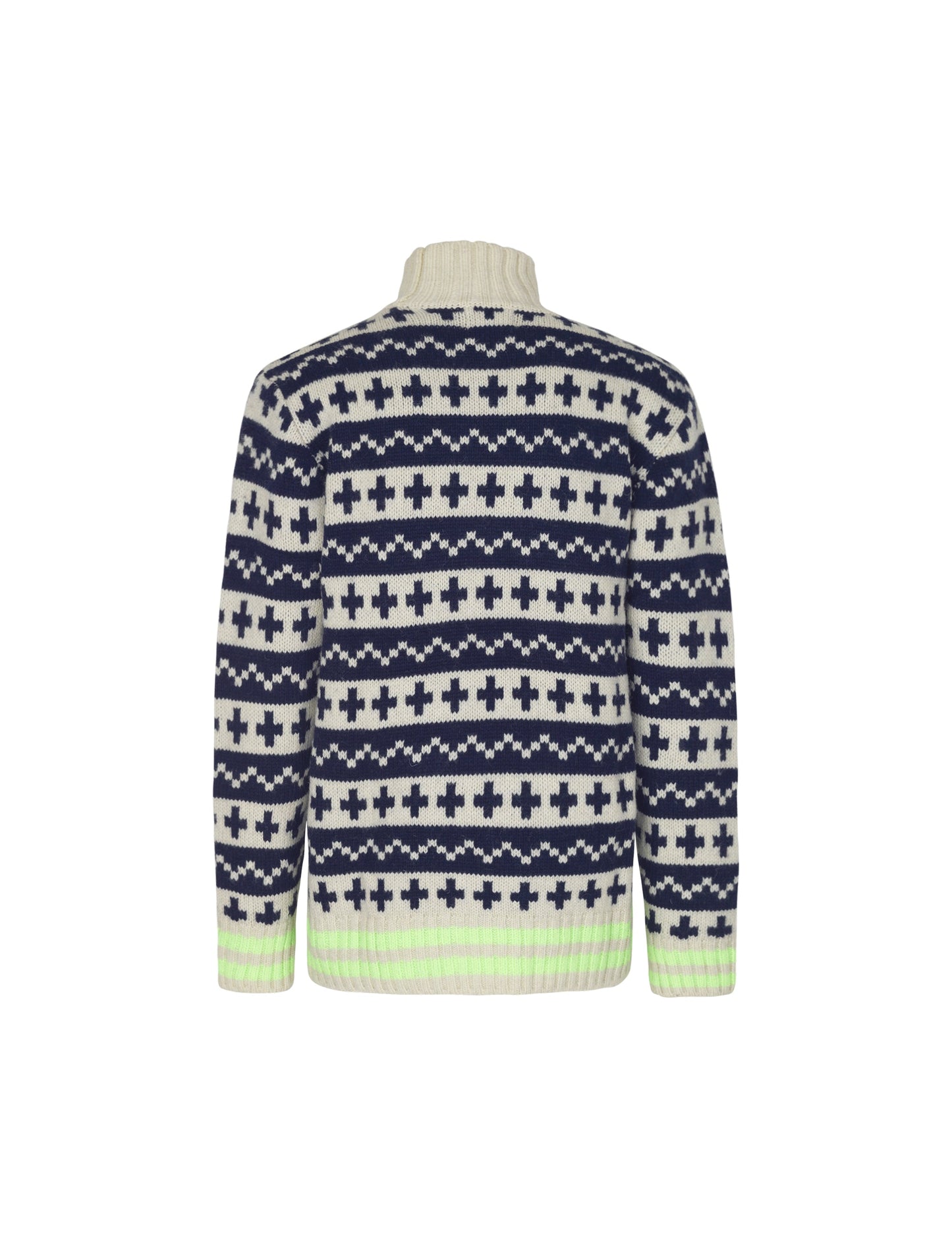 Iceland Kelden, Navy/Ecru/Neon yellow