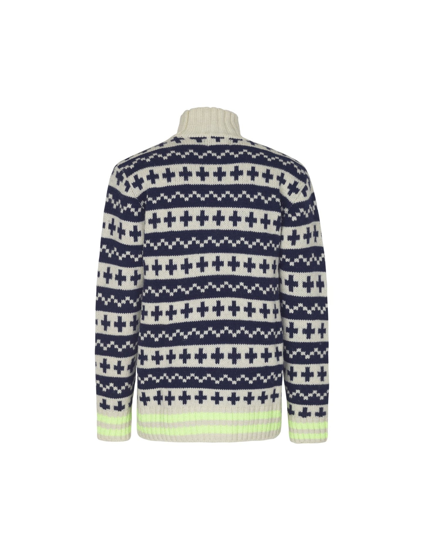Iceland Kelden, Navy/Ecru/Neon yellow