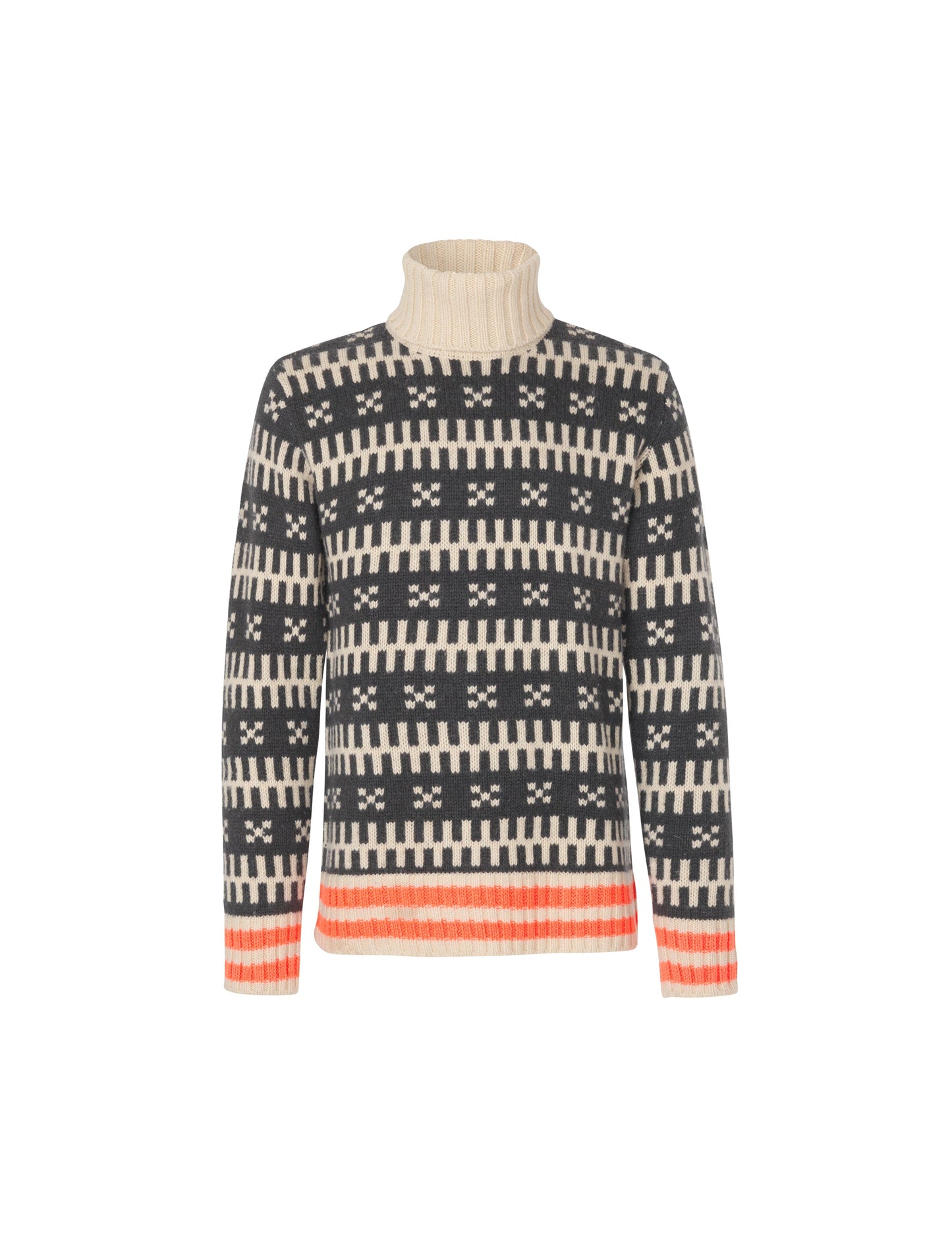 Iceland Karl, Charcoal Melange/Ecru/Neon Ora