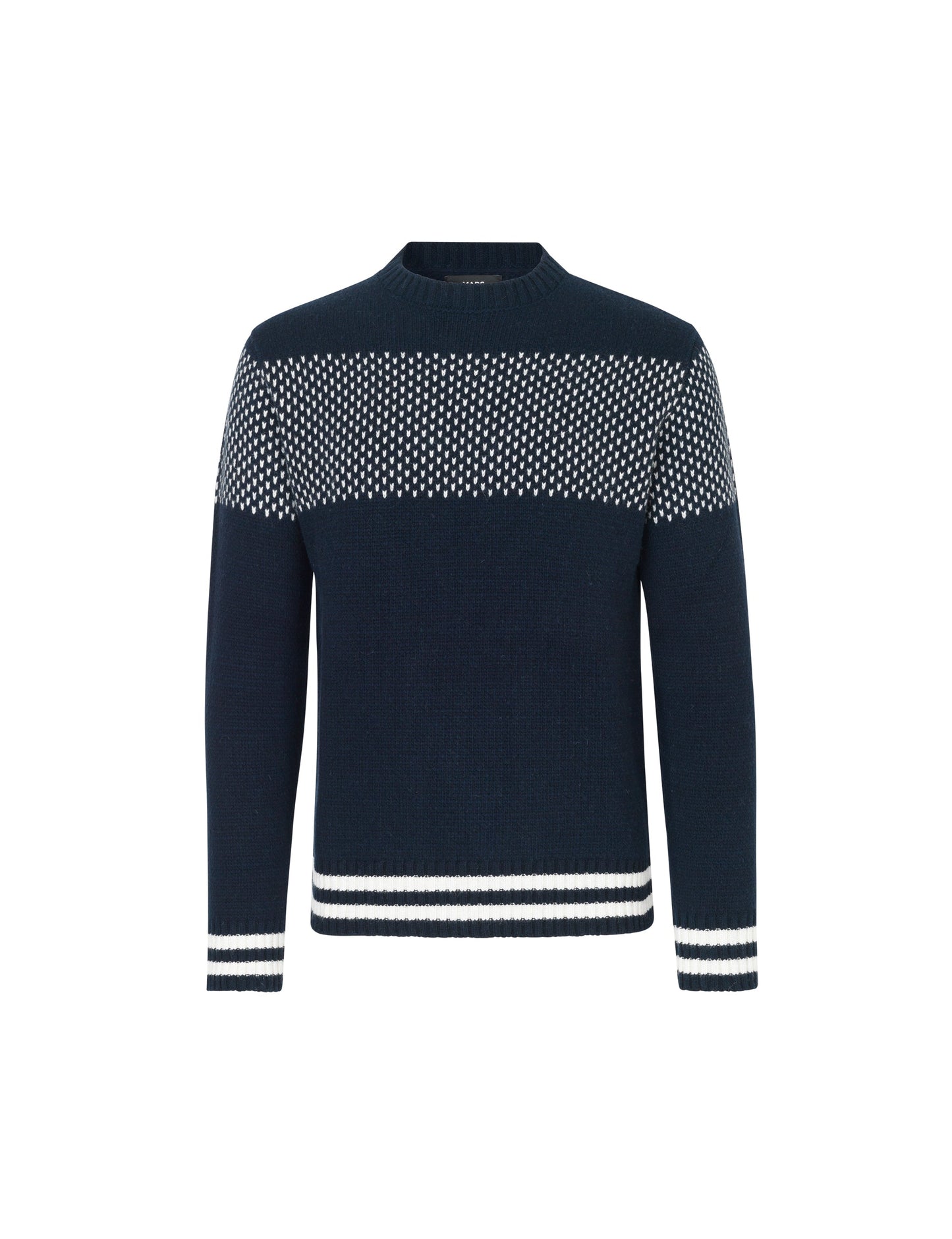 Lusekofte Kello Placed, Navy/Ecru