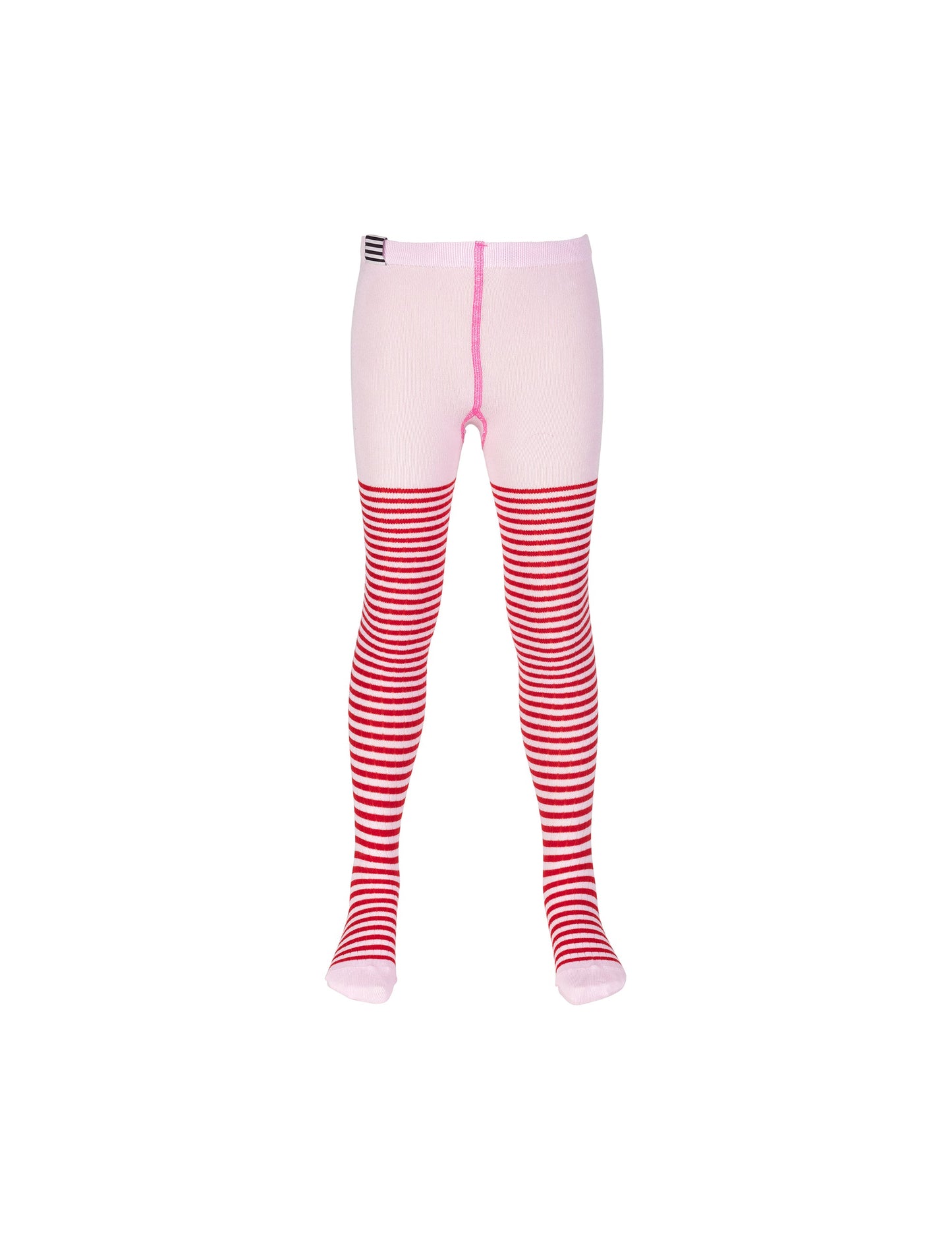 Cotton Rib Tights, Red/Rose