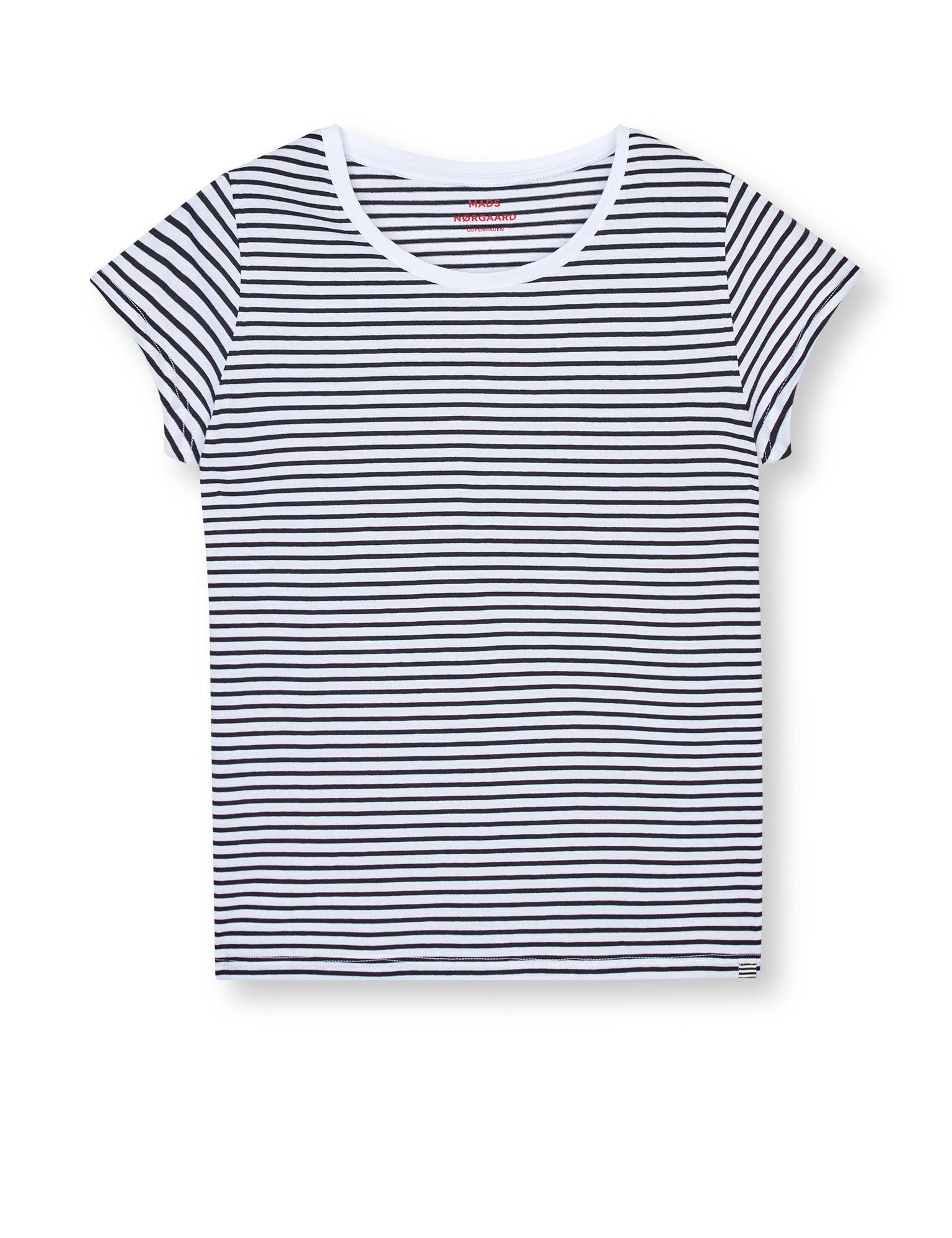 Fine Jersey Stripe Teasy Tee FAV, White/Black – MADS NØRGAARD