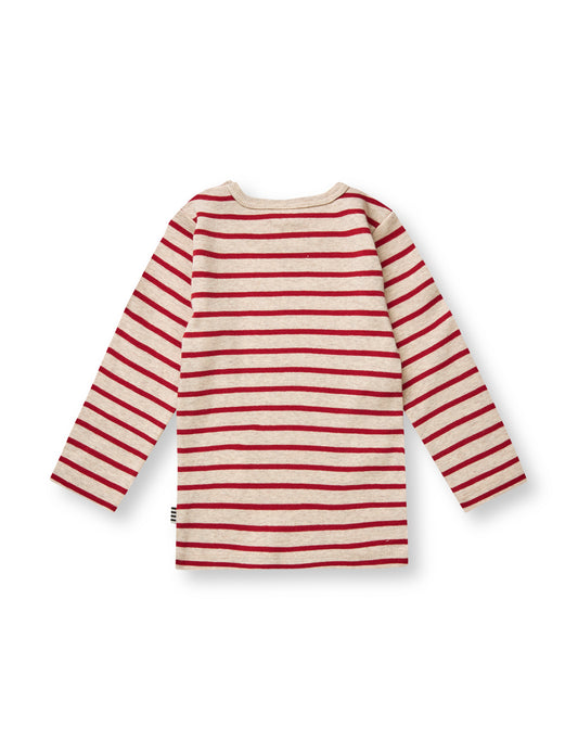Soft Striped Rib Tobinino, Red / Nature Mel