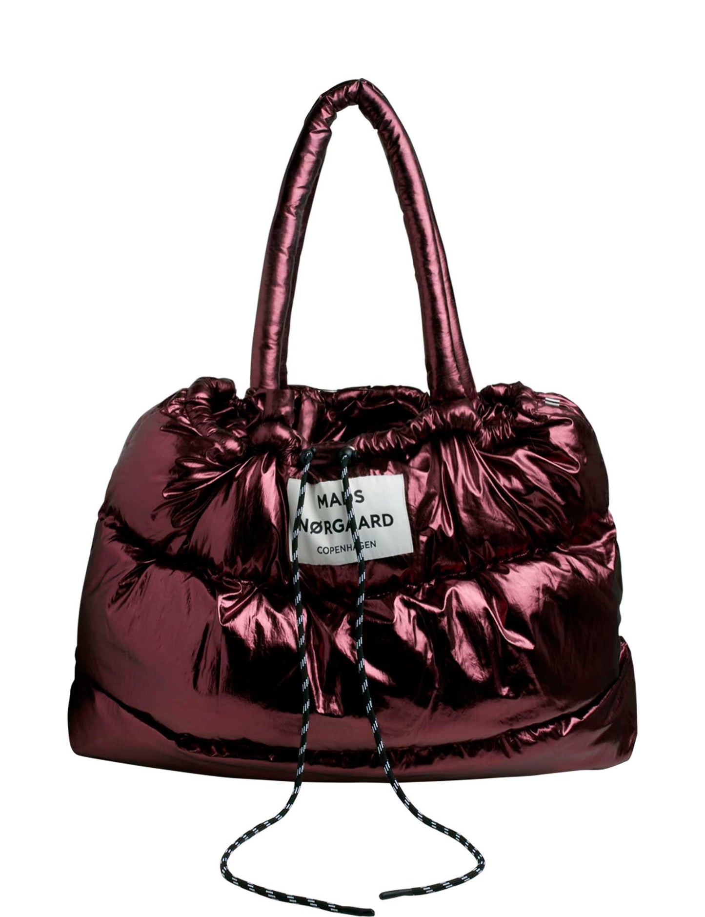 Crinkled Metal Cloud Bag, Metallic Winetasting