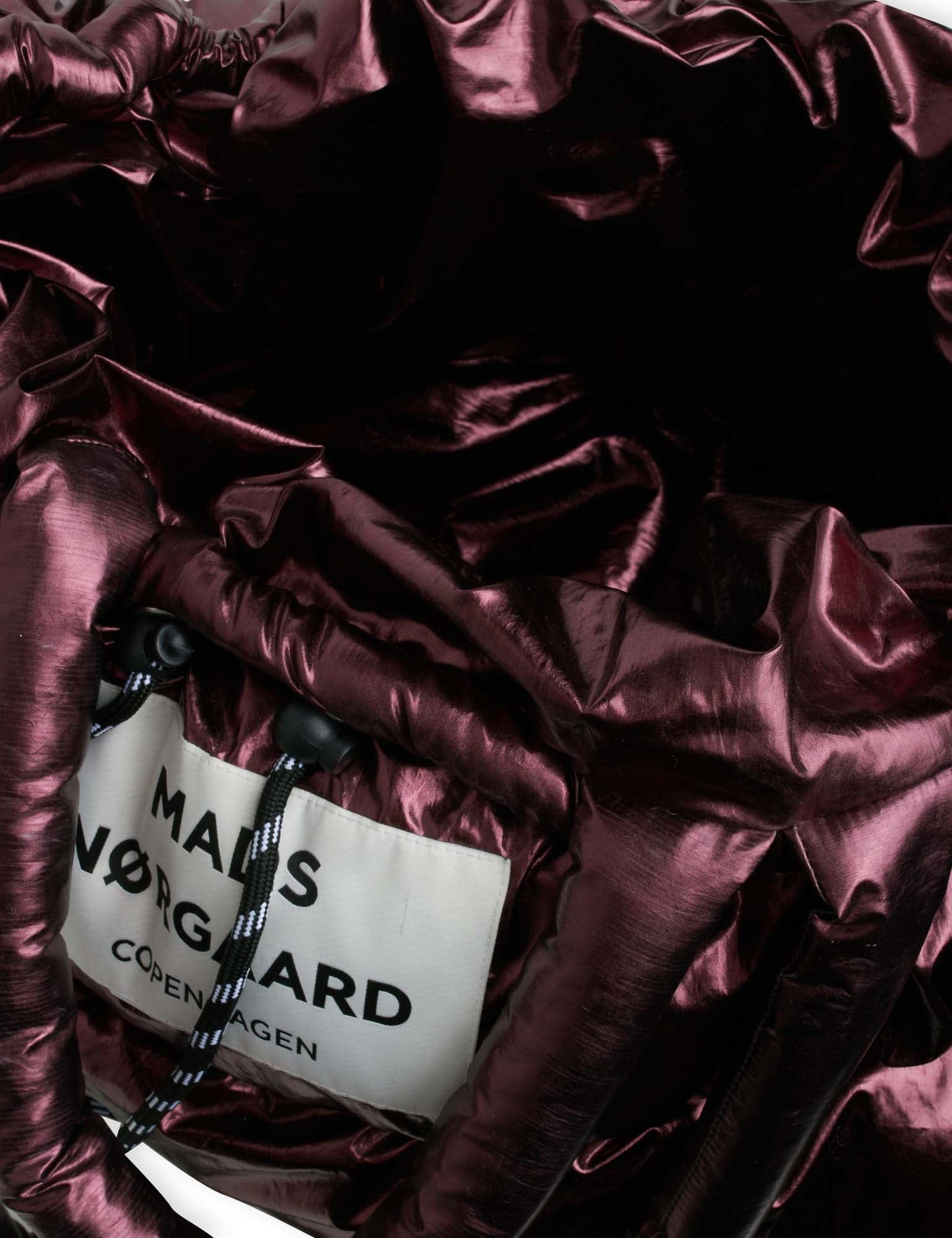 Crinkled Metal Cloud Bag, Metallic Winetasting