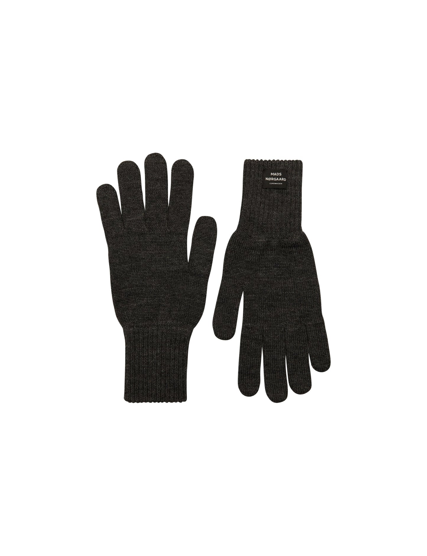 Wool Andy Gloves, Charcoal Melange