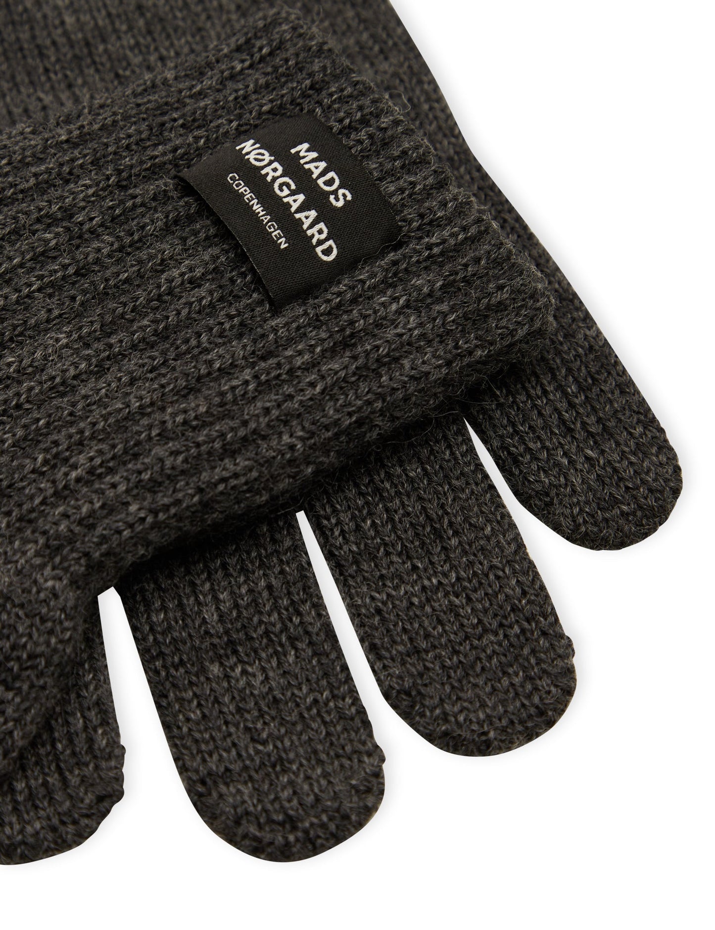 Wool Andy Gloves, Charcoal Melange