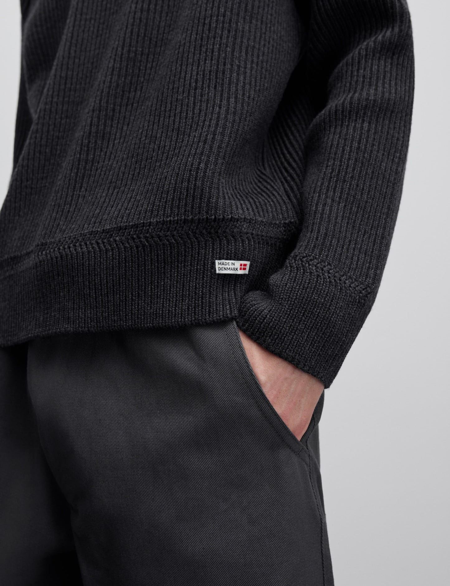 Sailor Wool Ragnar Sweater, Charcoal Melange