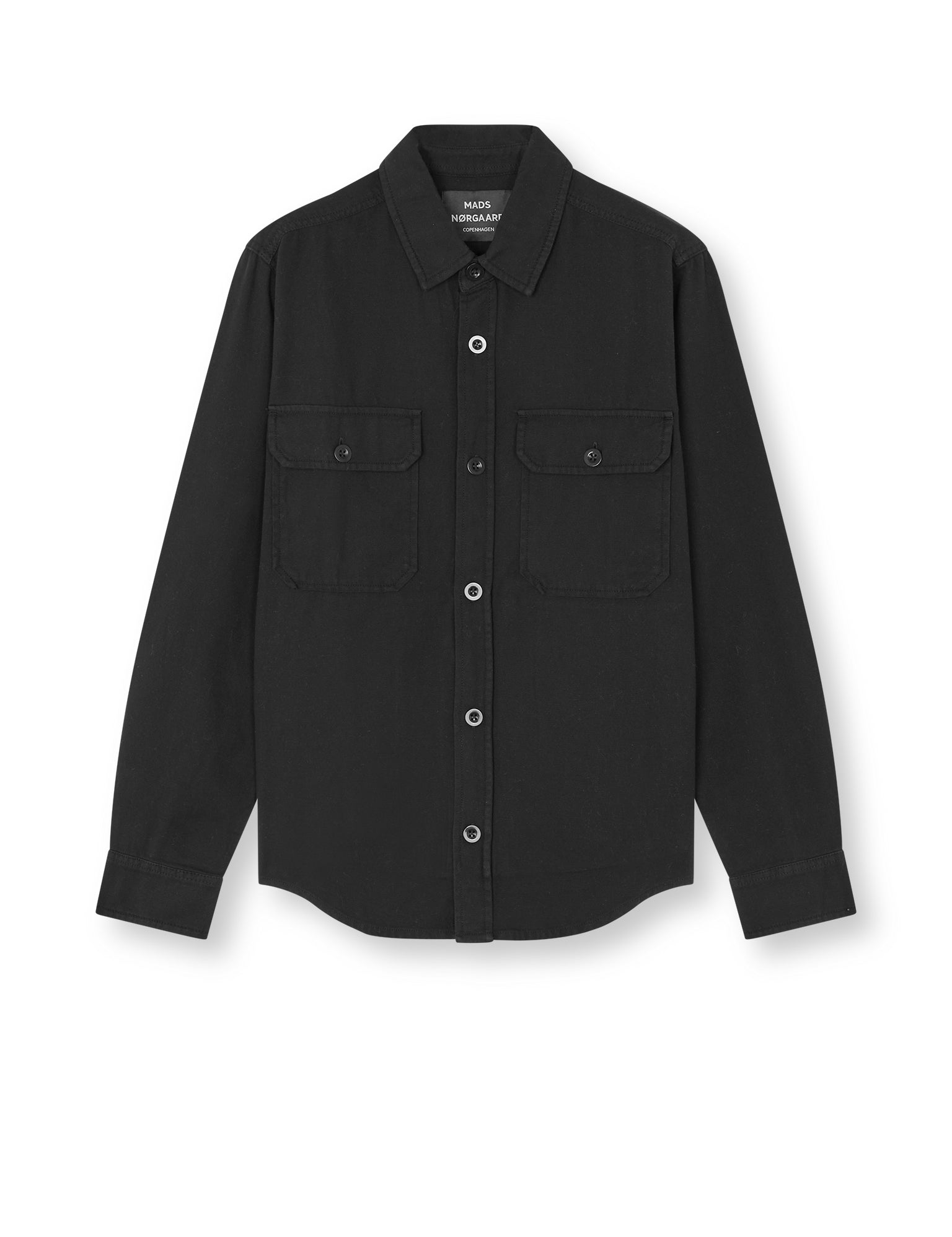 Dyed Canvas Skyler Shirt, Black – MADS NØRGAARD – COPENHAGEN