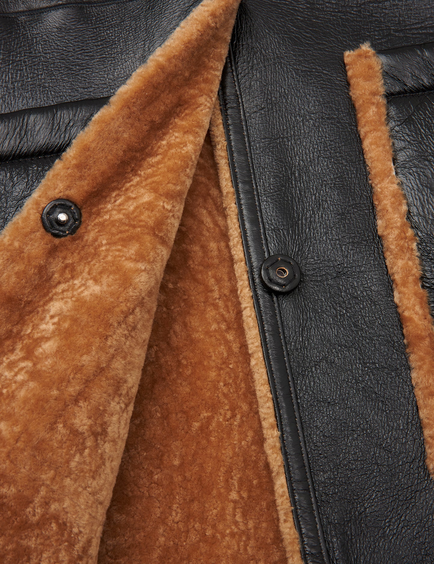 Tech Shearling Shany Coat, Black/Emperador