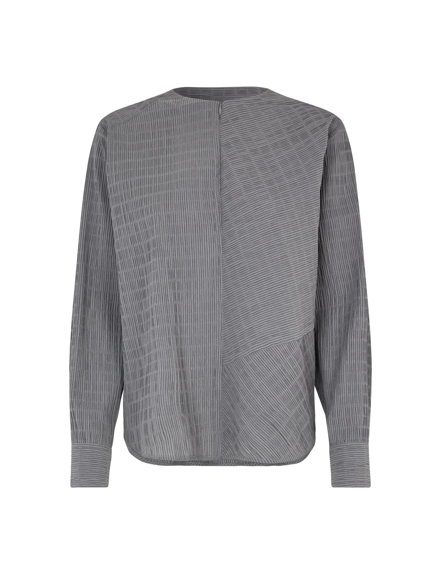 Crinckle Pop Fleur Shirt, Asphalt/Black