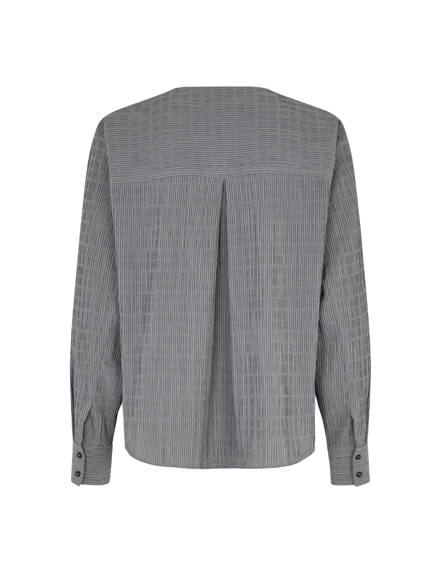 Crinckle Pop Fleur Shirt, Asphalt/Black