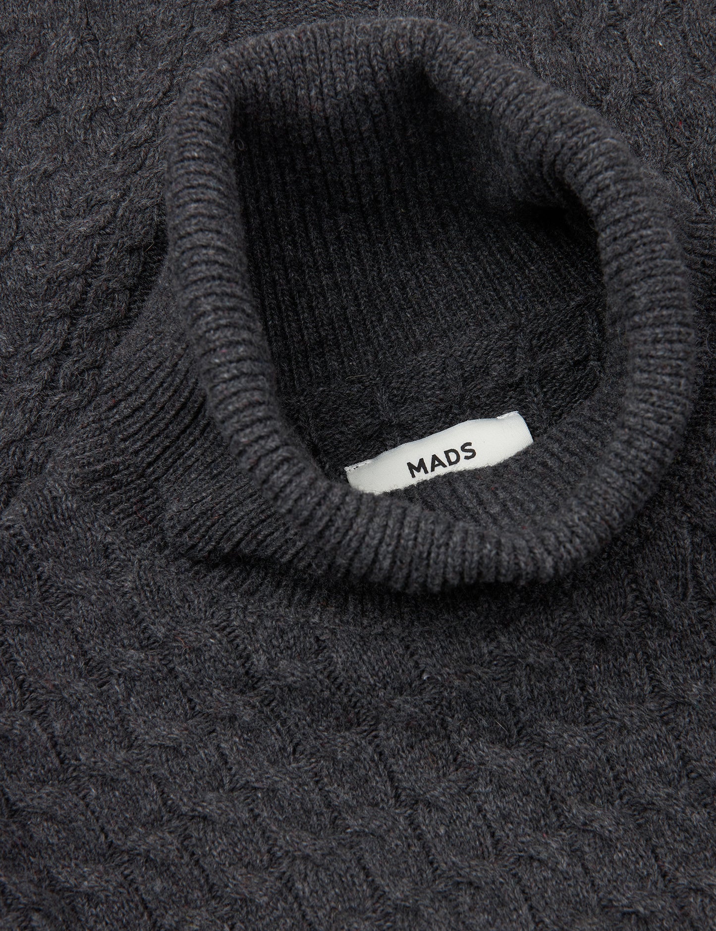 Recycled Wool Mix Rerik Sweater, Charcoal Melange