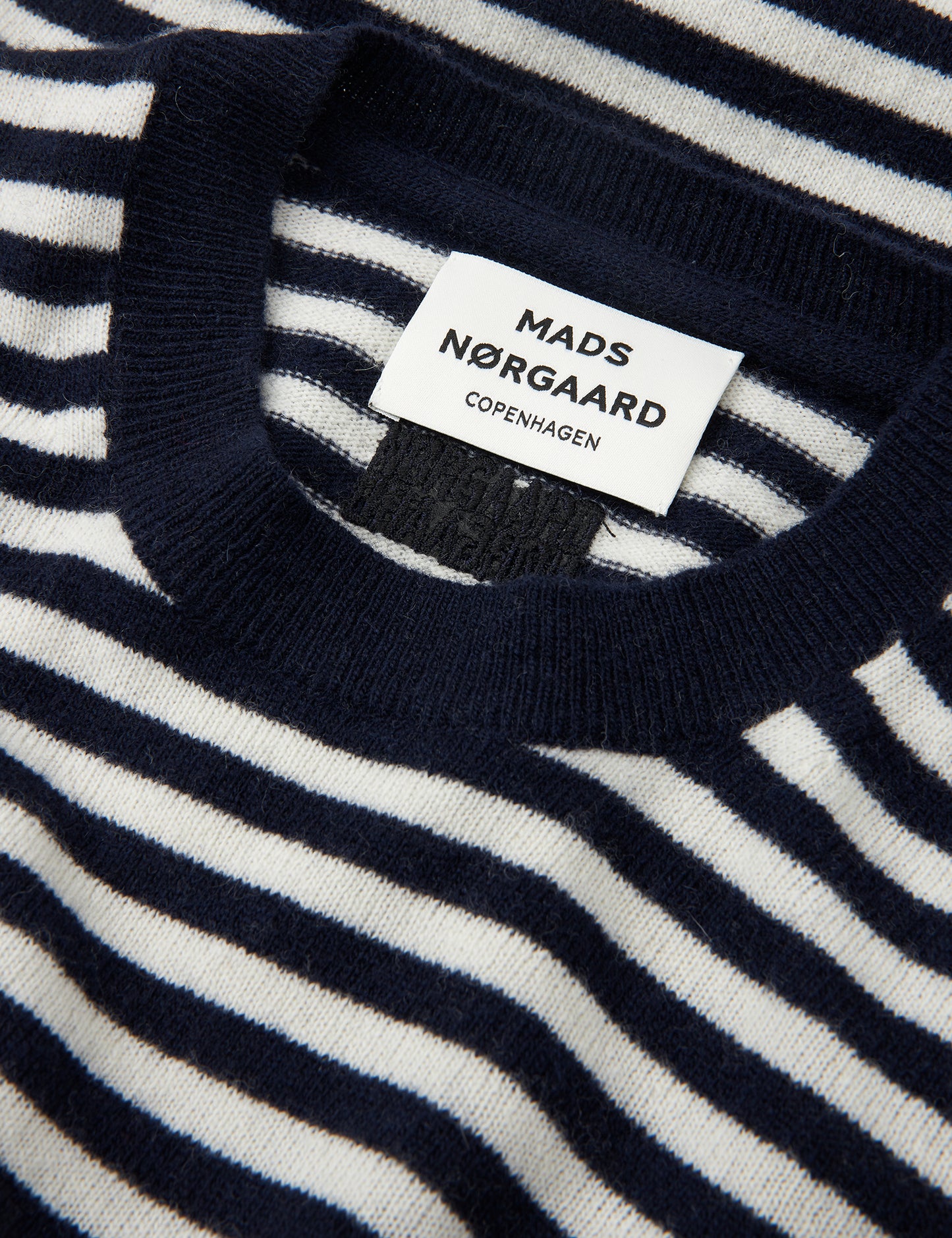 Eco Wool Stripe Kasey Sweater, Deep Well/Winter White