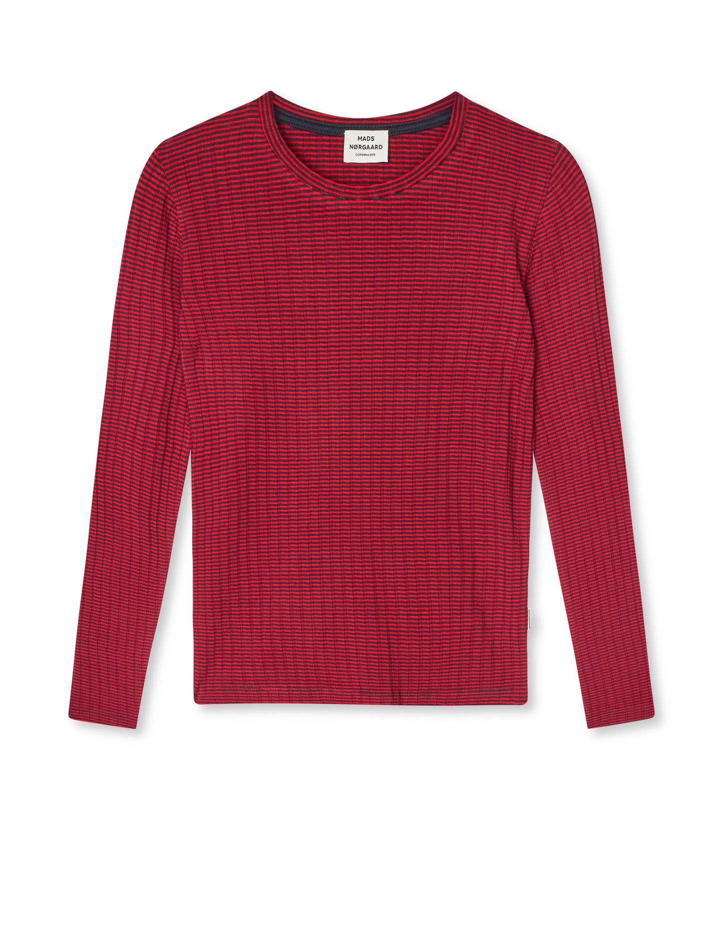 5x5 Classic Stripe Talika Top, Parisian Night/High Risk Red