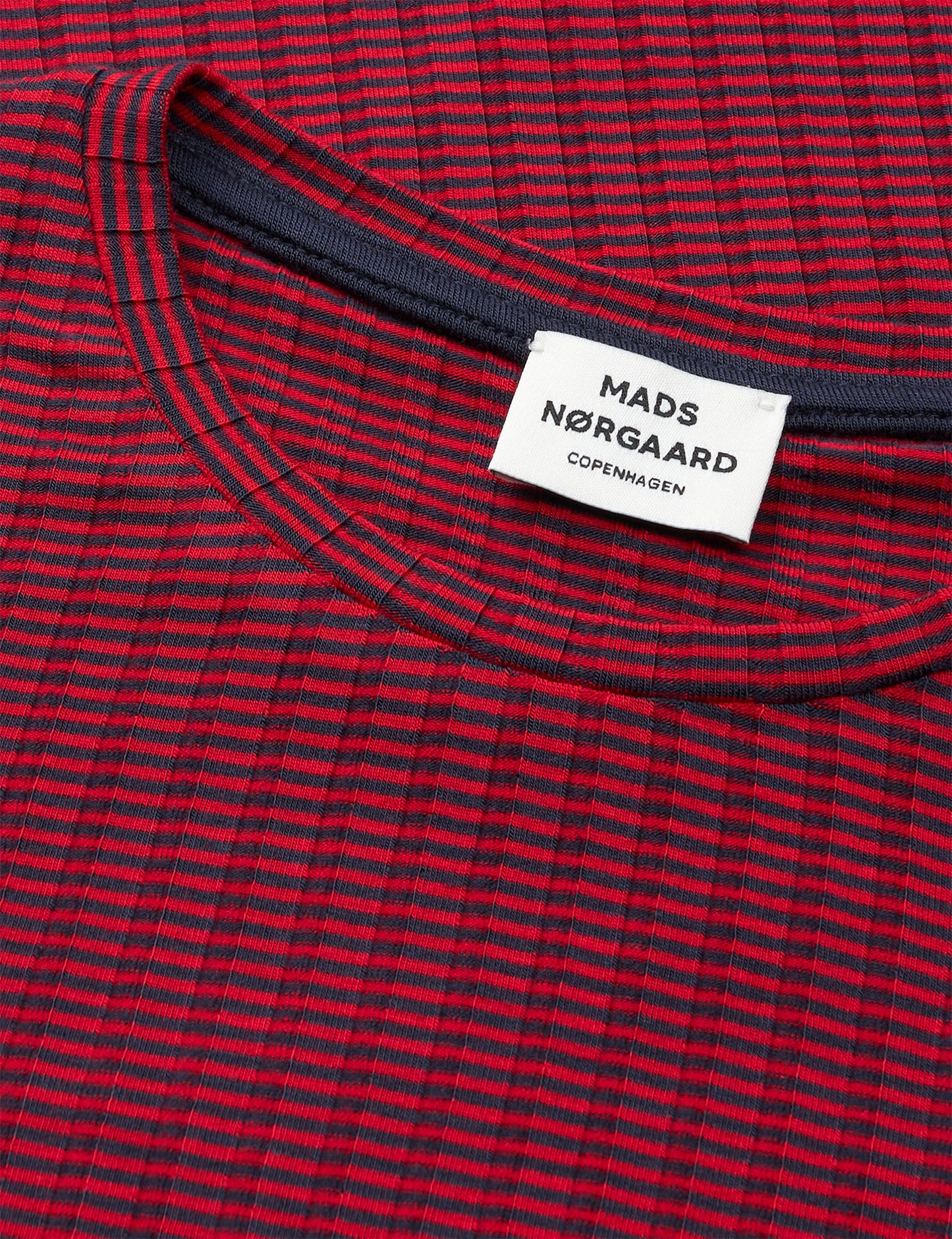 5x5 Classic Stripe Talika Top, Parisian Night/High Risk Red