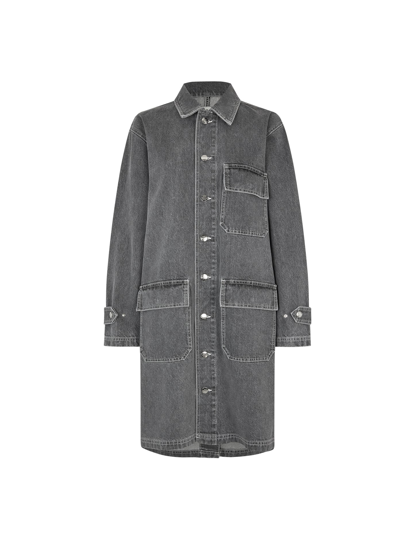 Grey Denim Jeiru Coat, Grey
