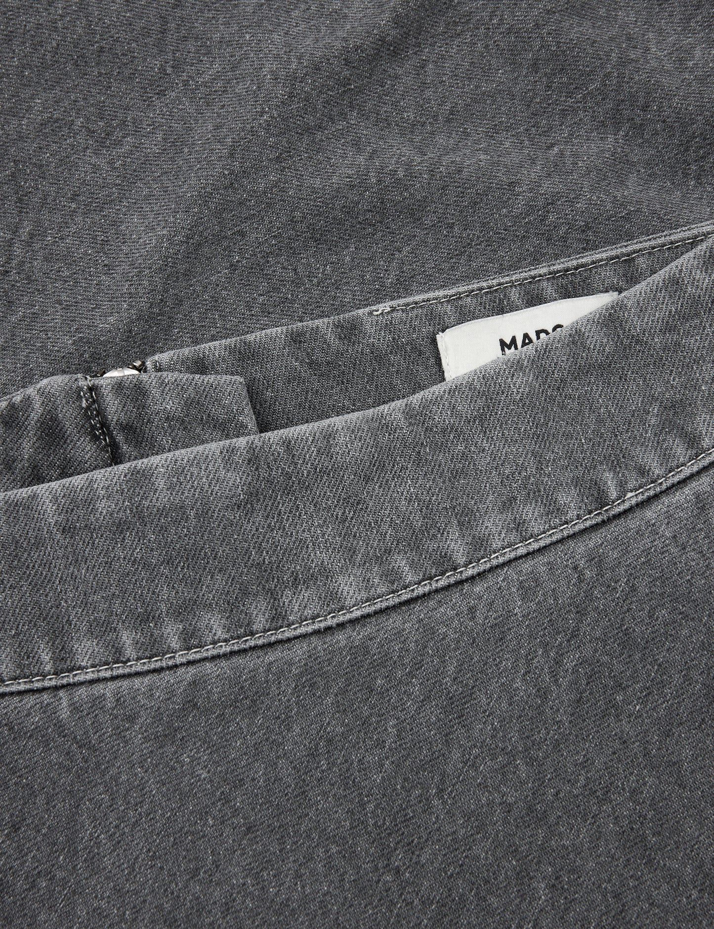 Grey Denim Stelly C Long Skirt, Grey