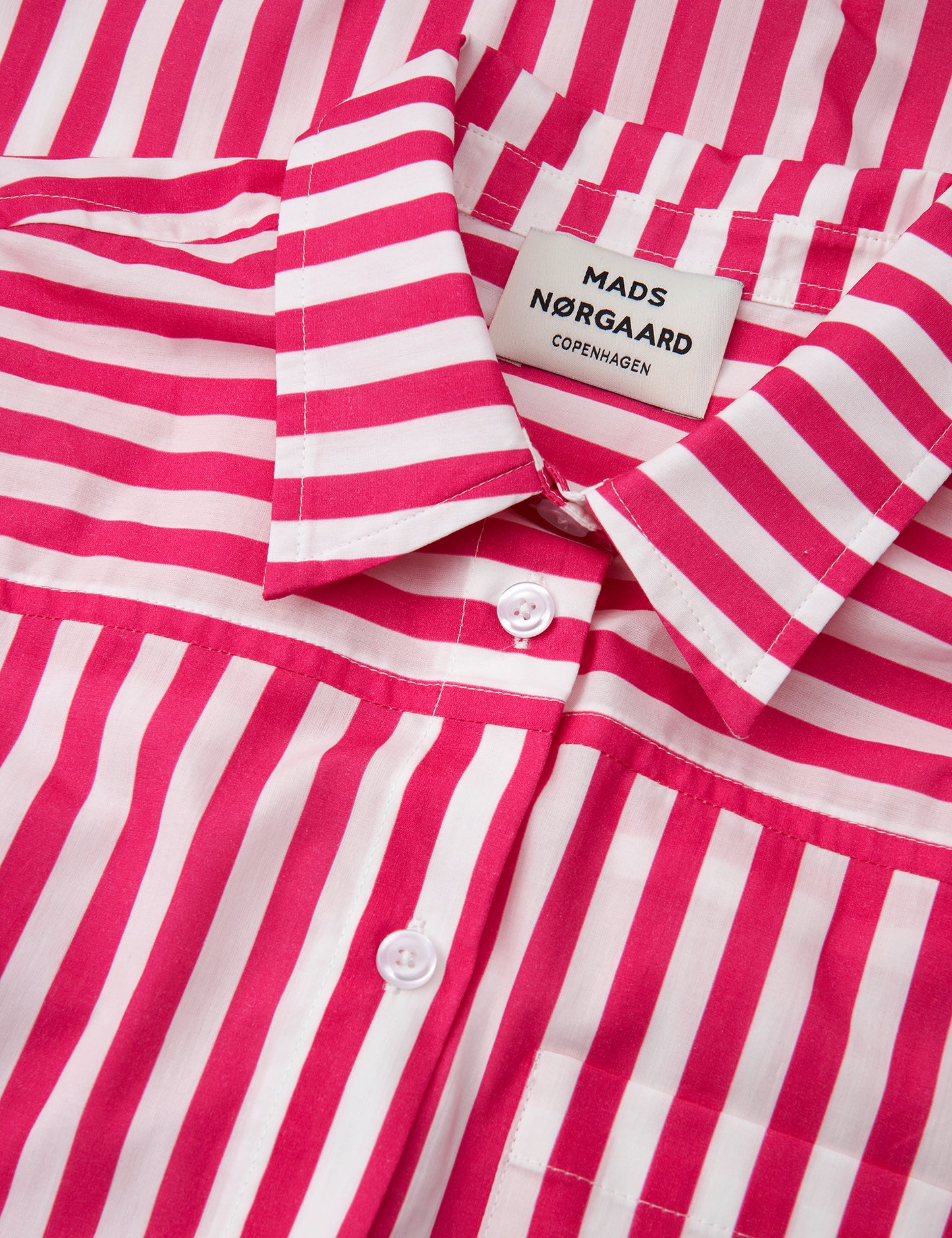 Light Poplin Nuella Shirt AOP, Fuchsia Purple/Cloud Dancer
