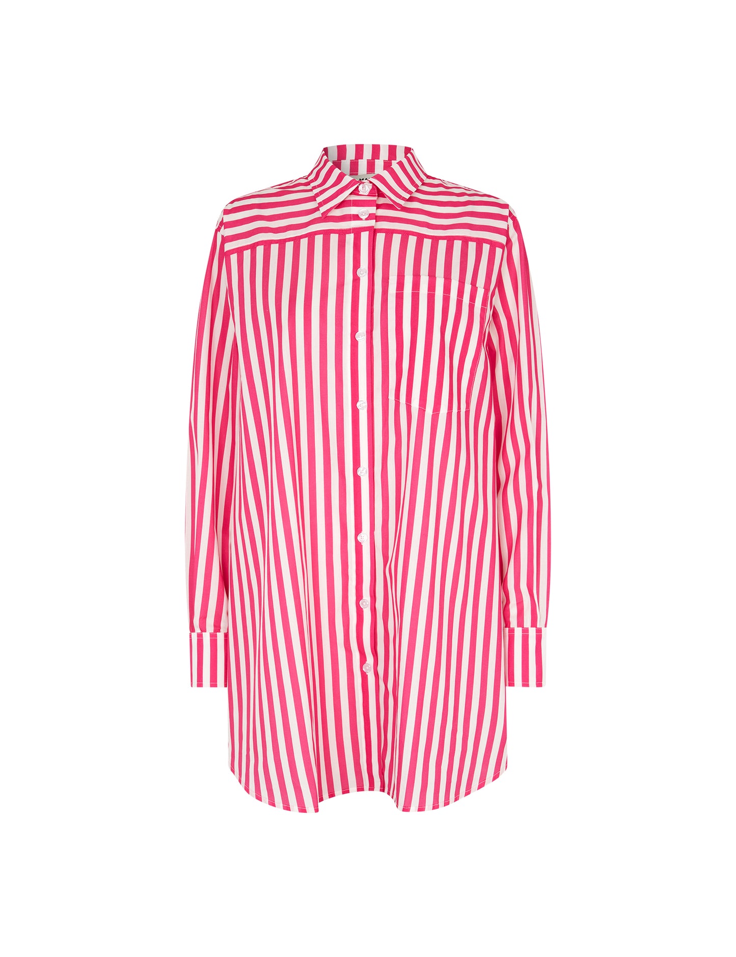Light Poplin Nuella Shirt AOP, Fuchsia Purple/Cloud Dancer