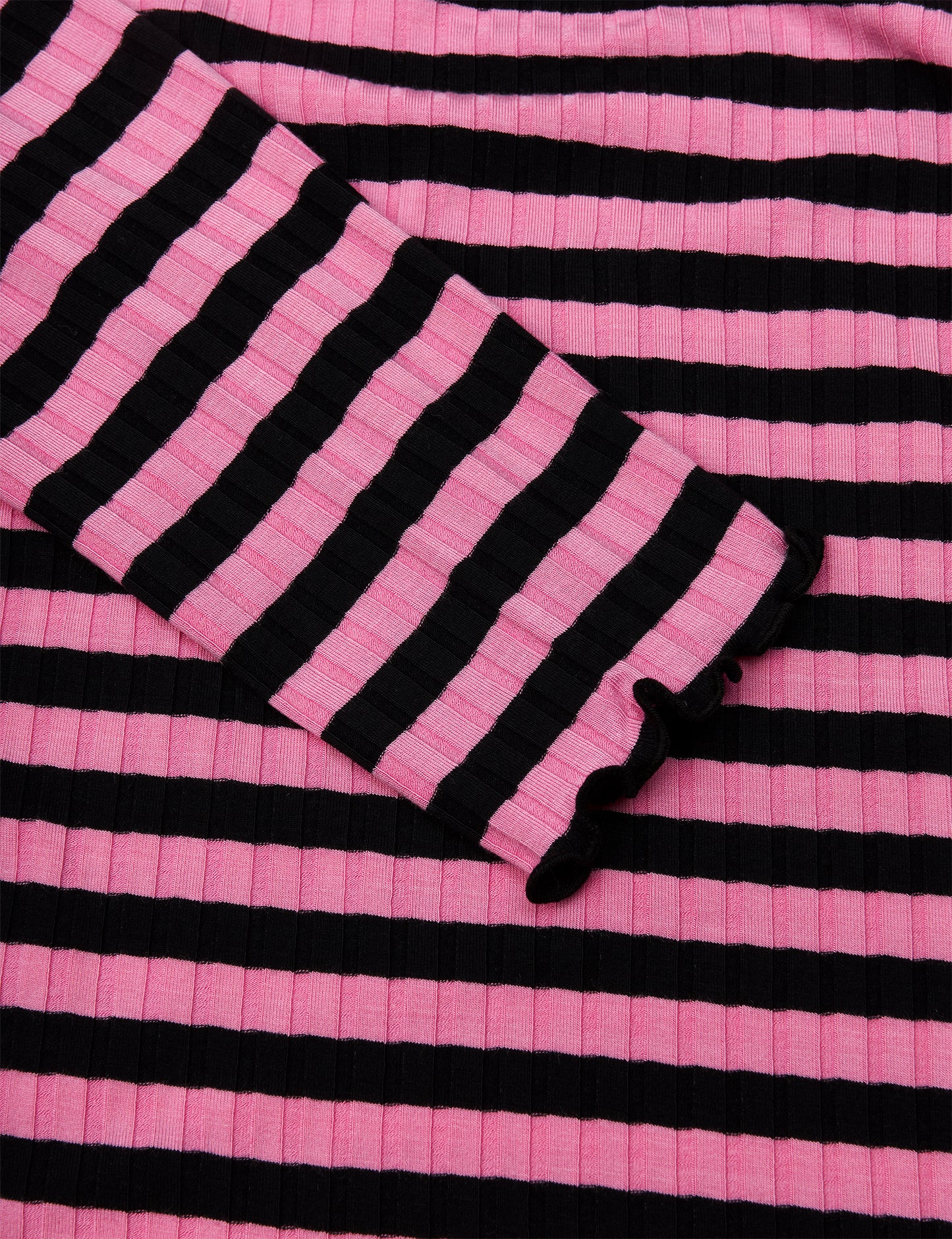 5x5 Stripe Trutte Tee, 5x5 Stripe/Begonia Pink