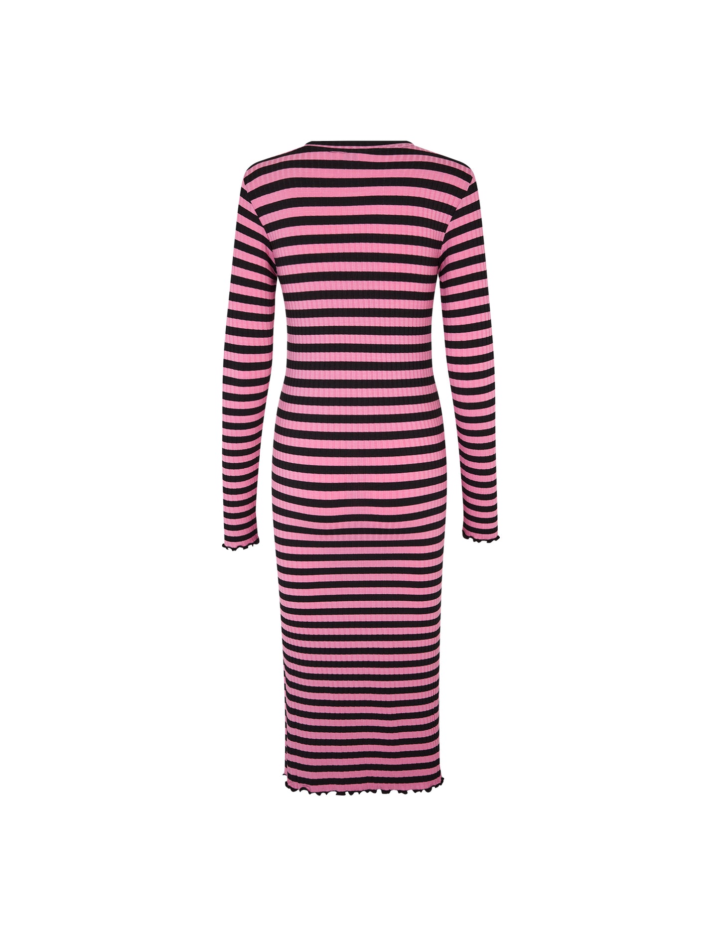 5x5 Stripe Boa Dress, 5x5 Stripe/Begonia Pink