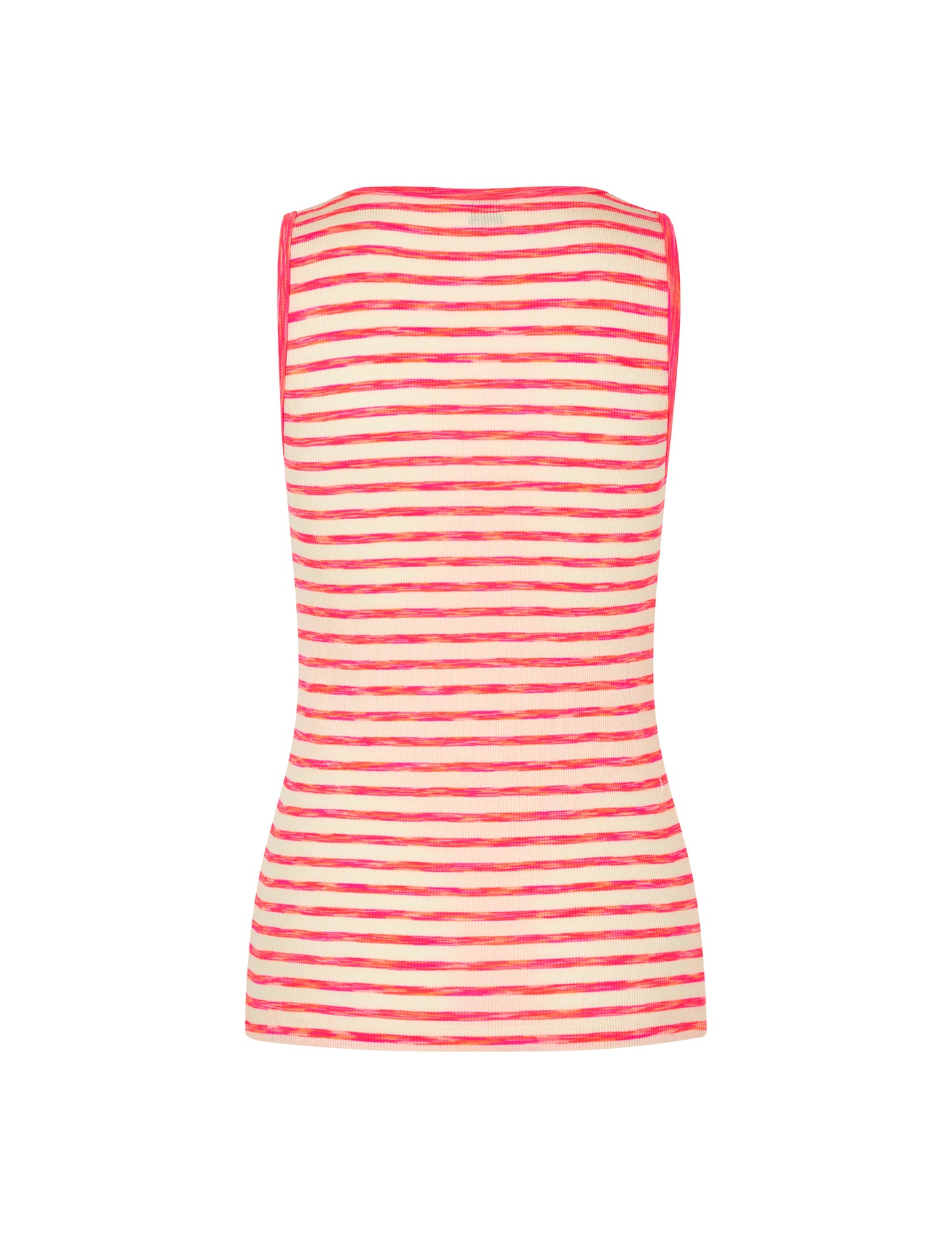 2x2 Cotton Stripe N Amour Tank Top, 2x2 Stripe/Diva Pink