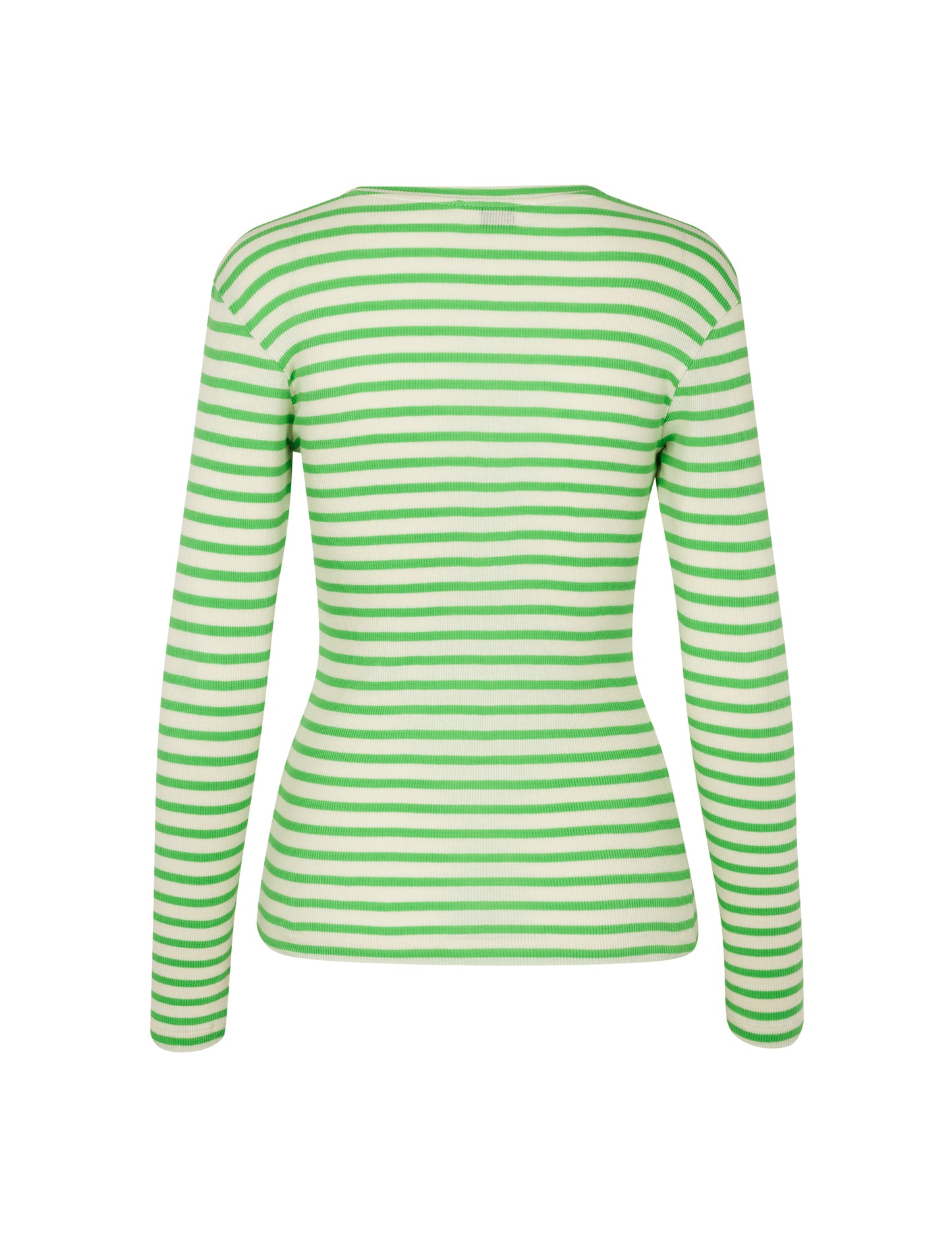 2x2 Cotton Stripe Tuba Tee LS, 2x2 Stripe/Poison Green