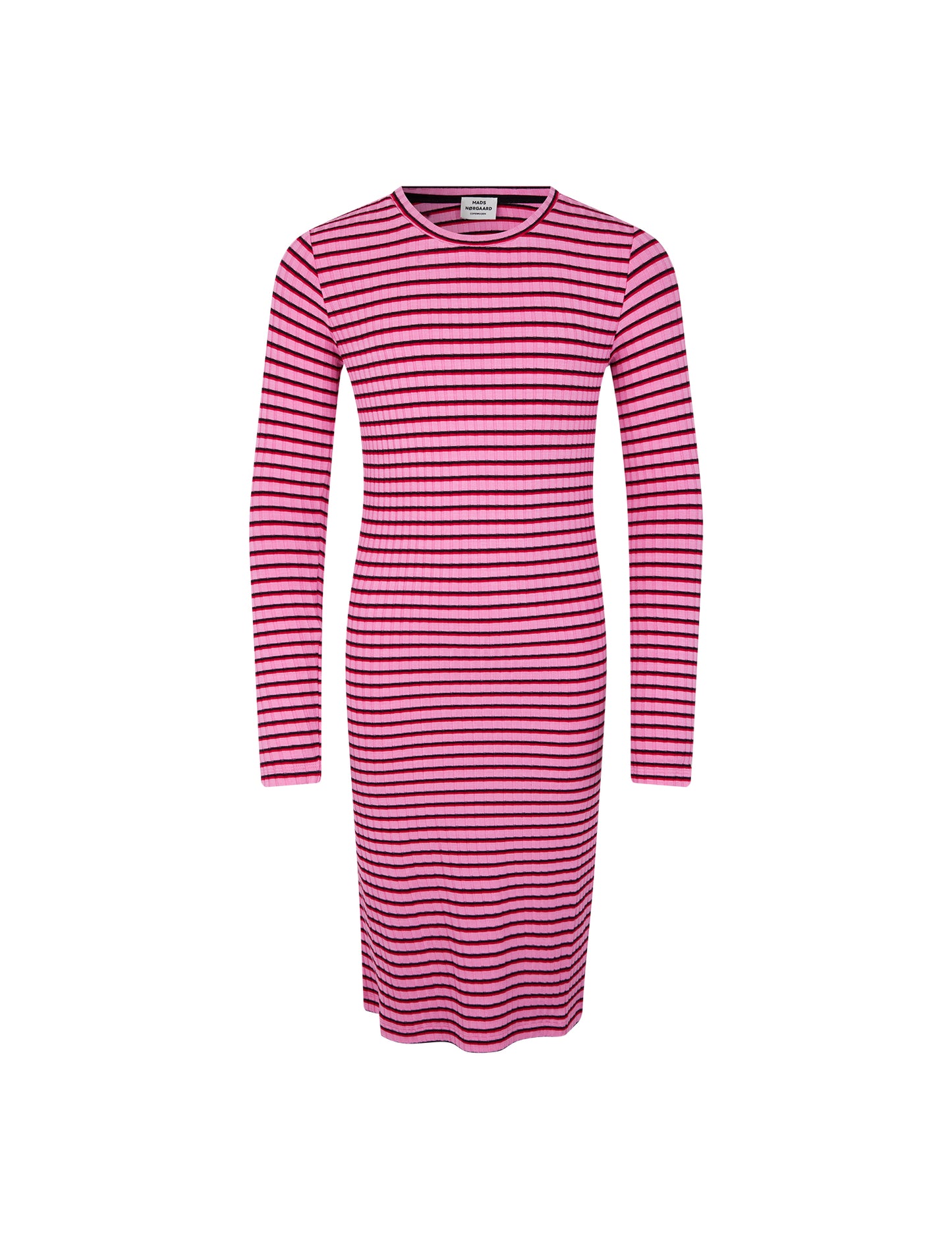 5x5 Stripe Dubina Dress, 5x5 Stripe/Begonia Pink