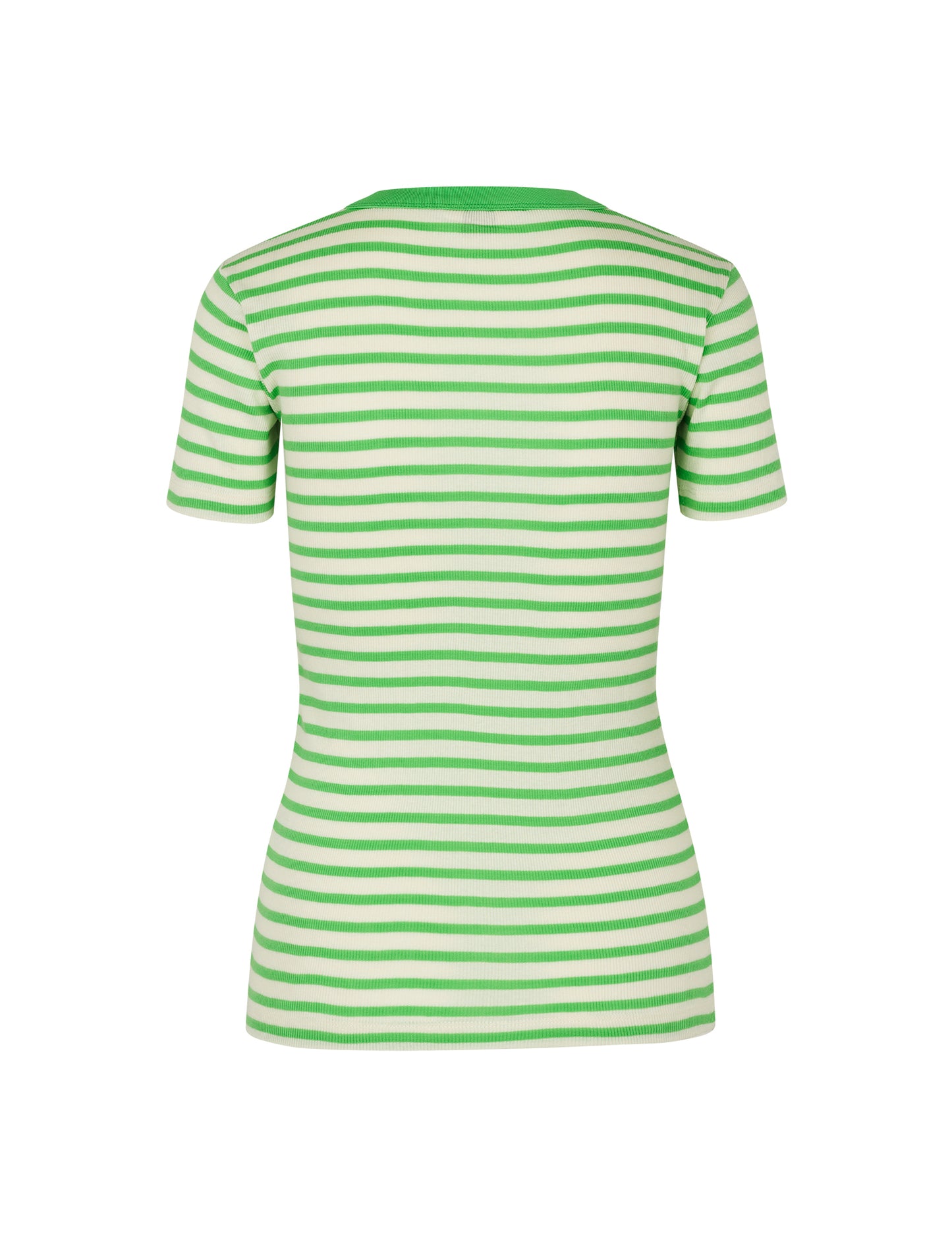 2x2 Cotton Stripe Trine Tee, 2x2 Stripe/Poison Green