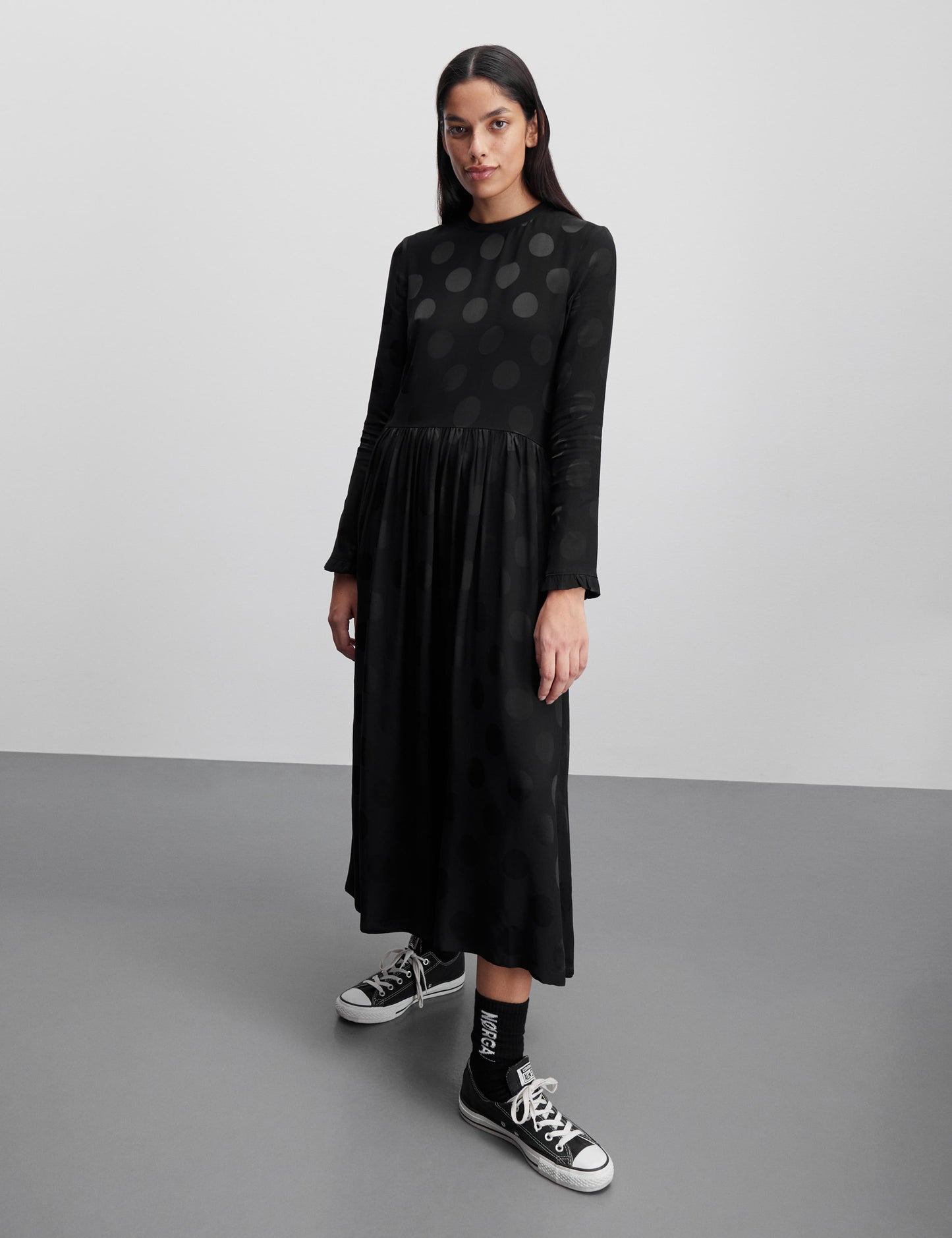 Gran Jacquard Docca Dress, Black