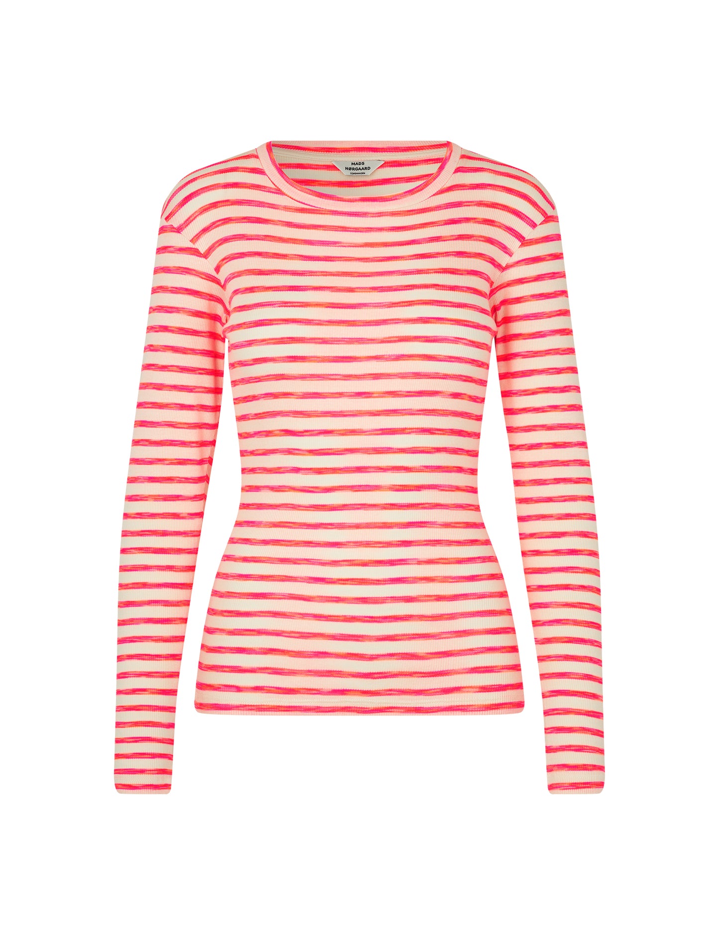 2x2 Cotton Stripe N Tuba Tee LS, 2x2 Stripe/Diva Pink