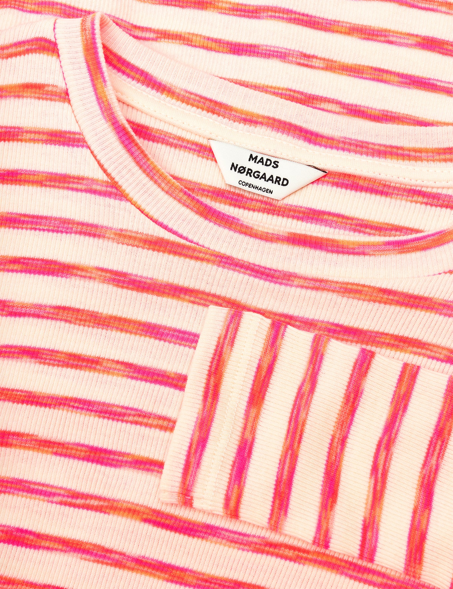 2x2 Cotton Stripe N Tuba Tee LS, 2x2 Stripe/Diva Pink