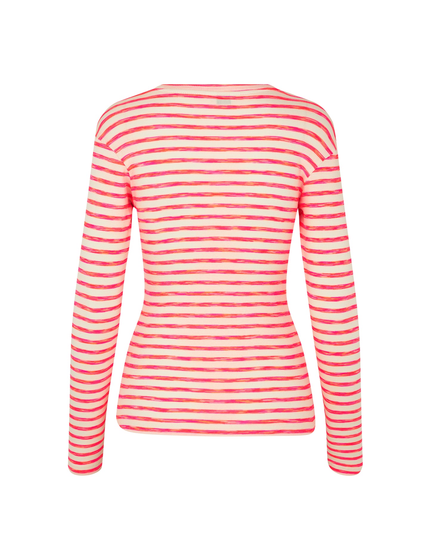 2x2 Cotton Stripe N Tuba Tee LS, 2x2 Stripe/Diva Pink