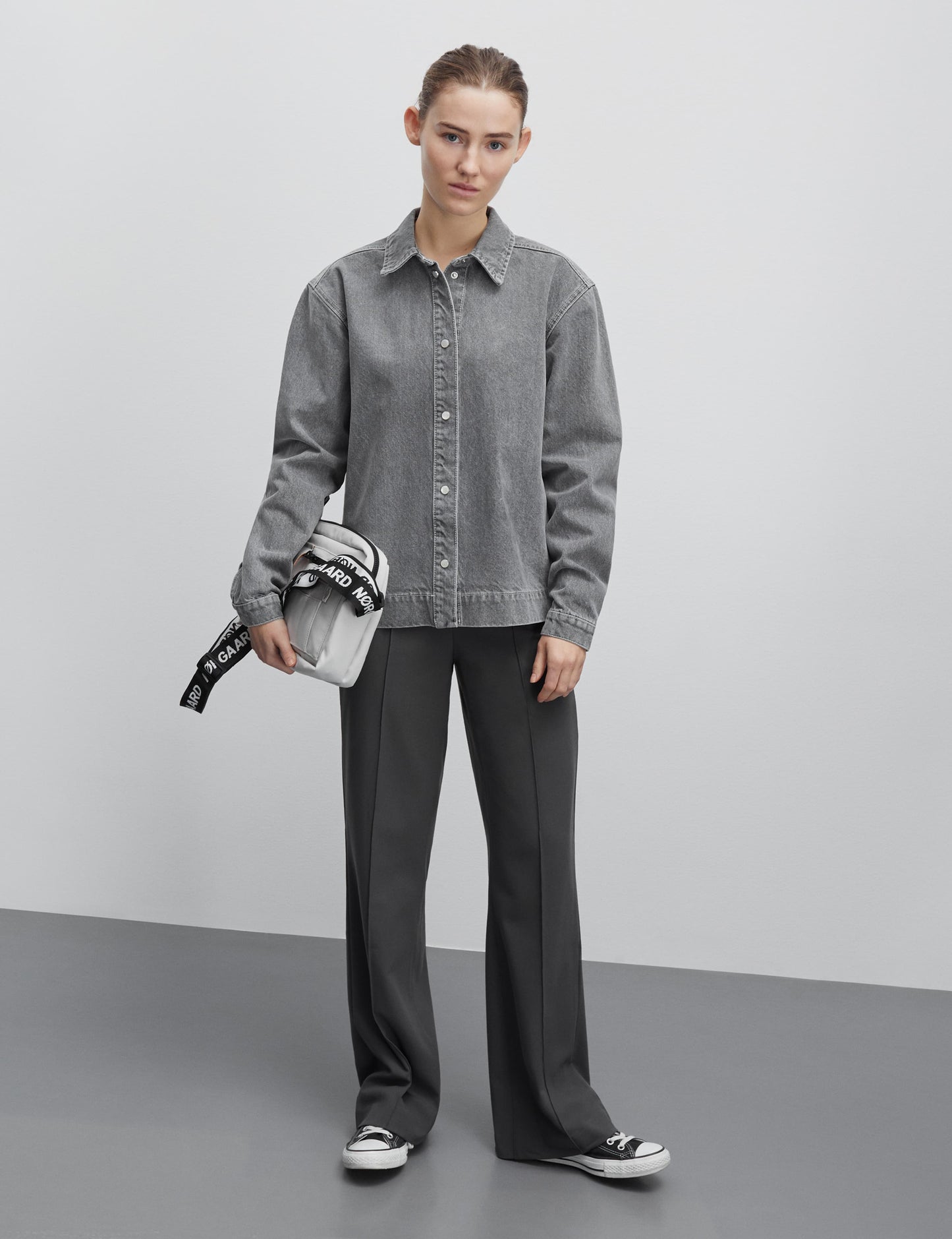 Grey Denim Shame Shirt, Grey