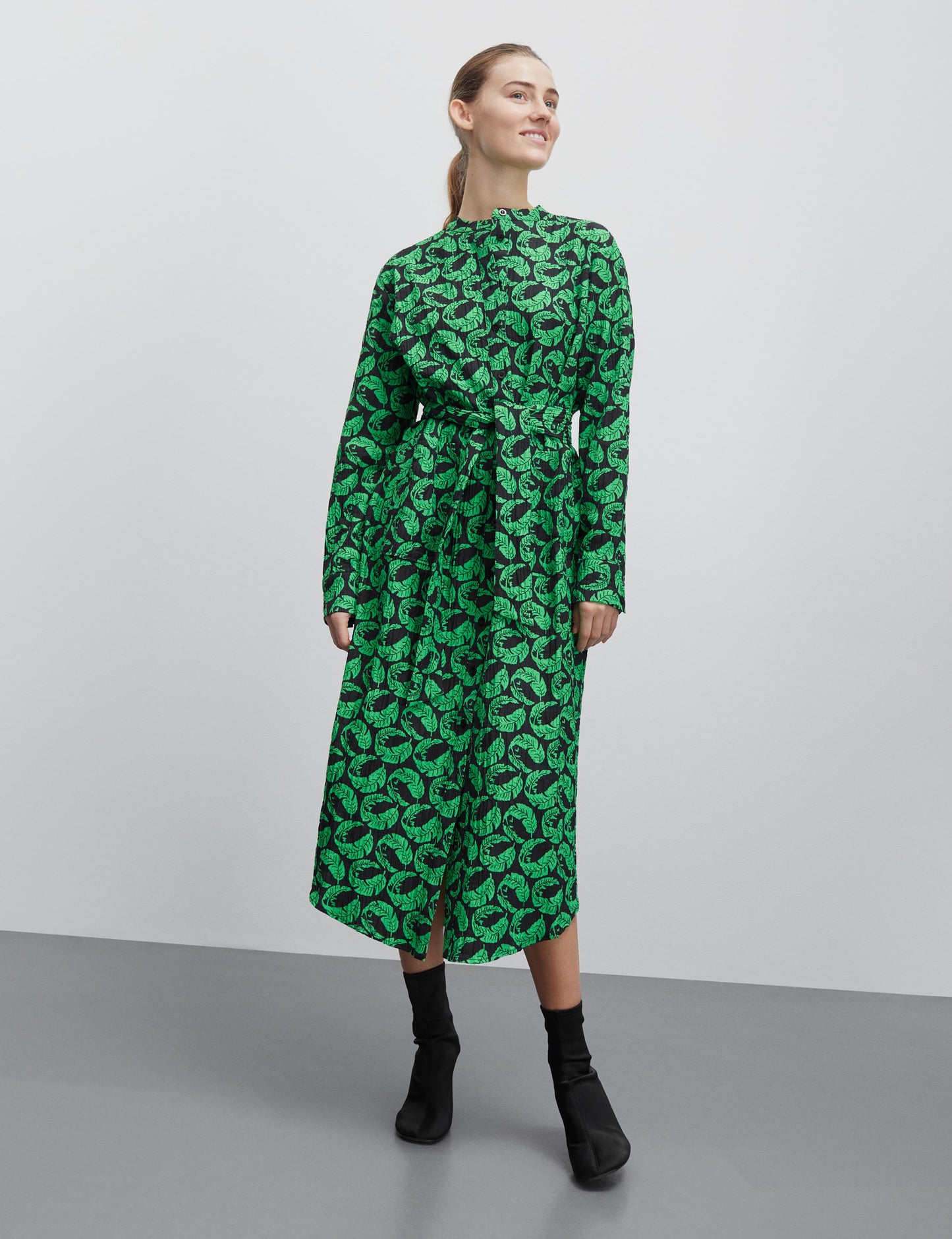 Chakra Zinni Dress AOP, Leaf AOP/Andean Toucan