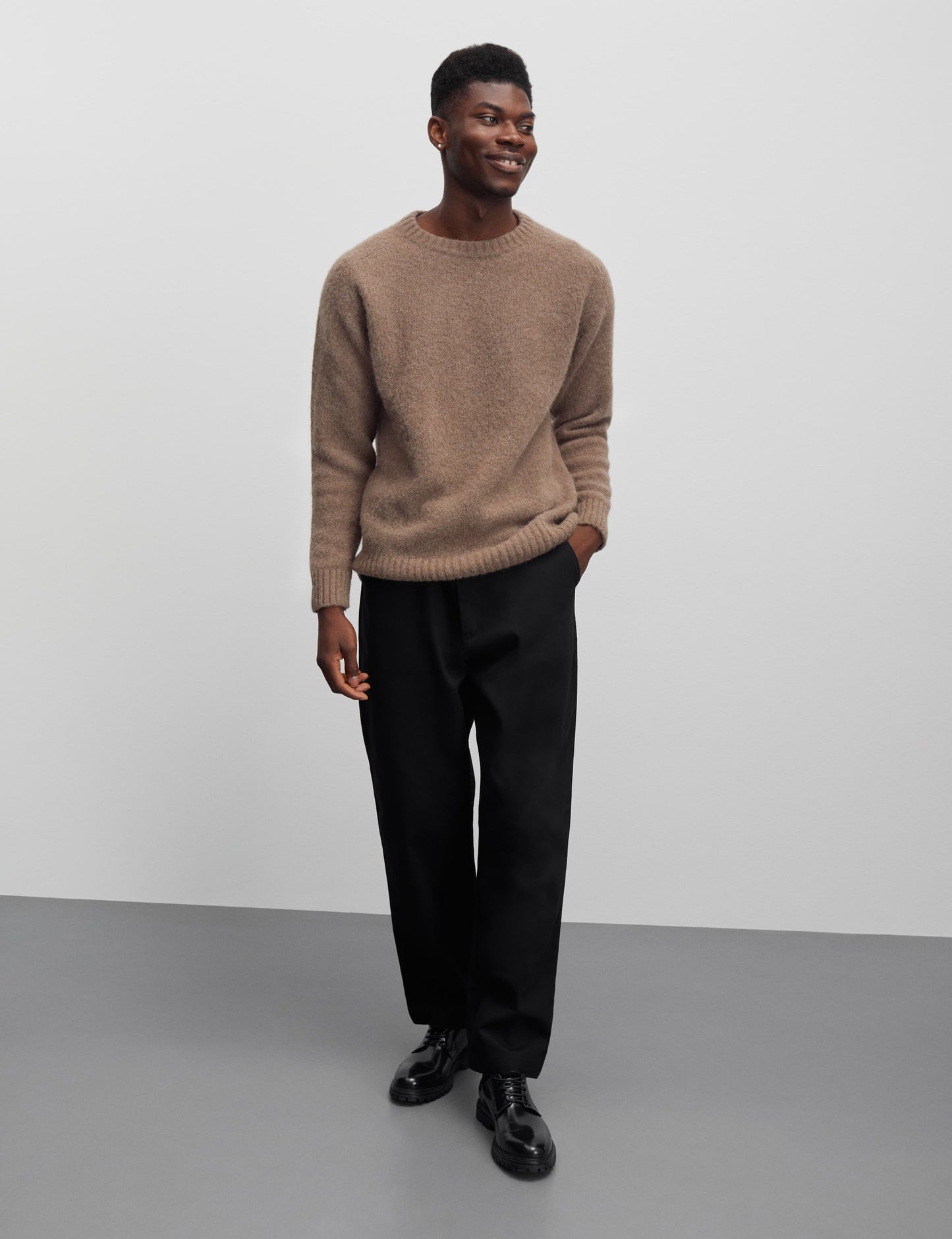 Crisp Twill Silas Pants, Black