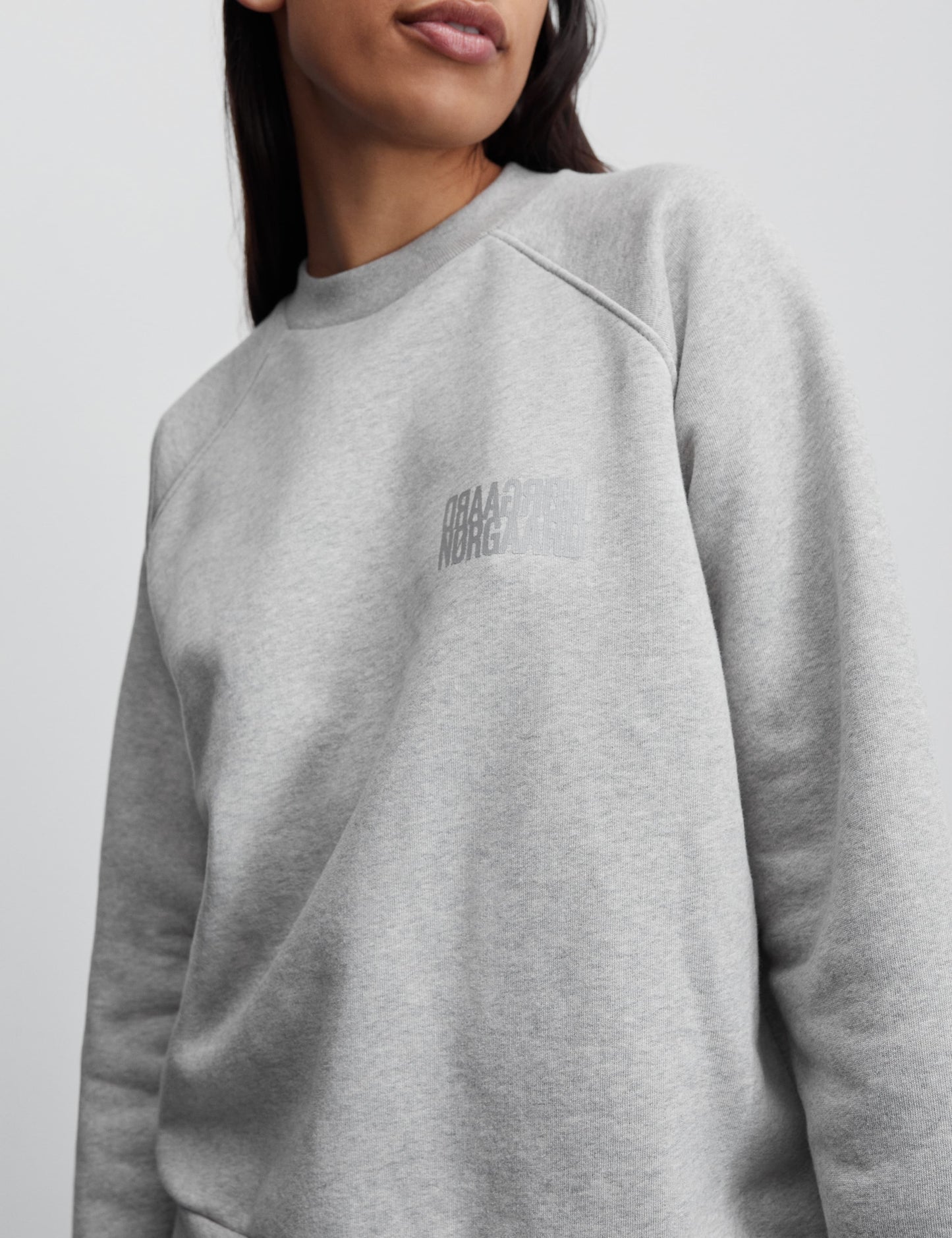 Organic Sweat Allium Sweatshirt, Light Grey Melange