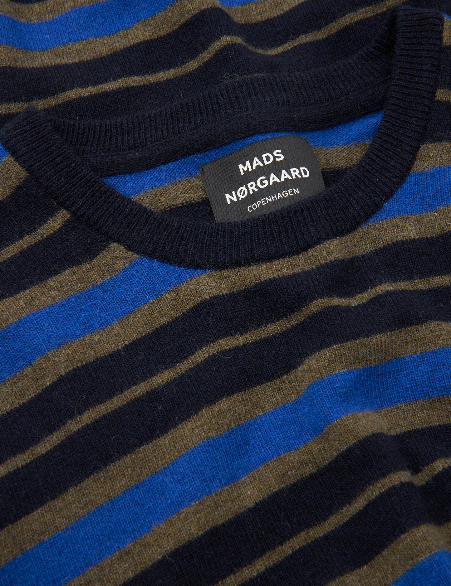 Eco Wool Karsten Stripe Knit, Snorkel Blue/Tarmac/Deep Well