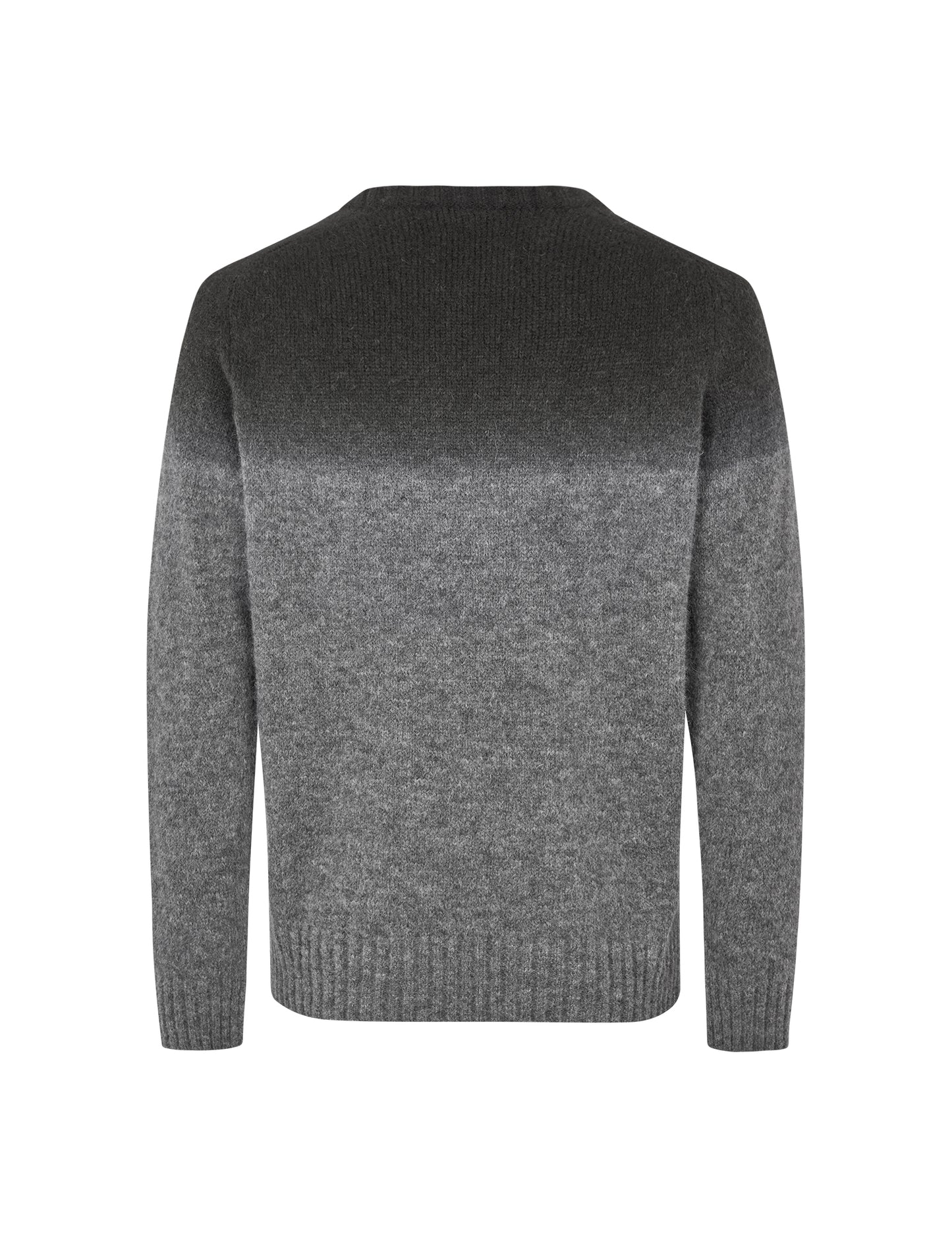 Alpaca Mateo Dip Dye Knit, Black/Grey Melange
